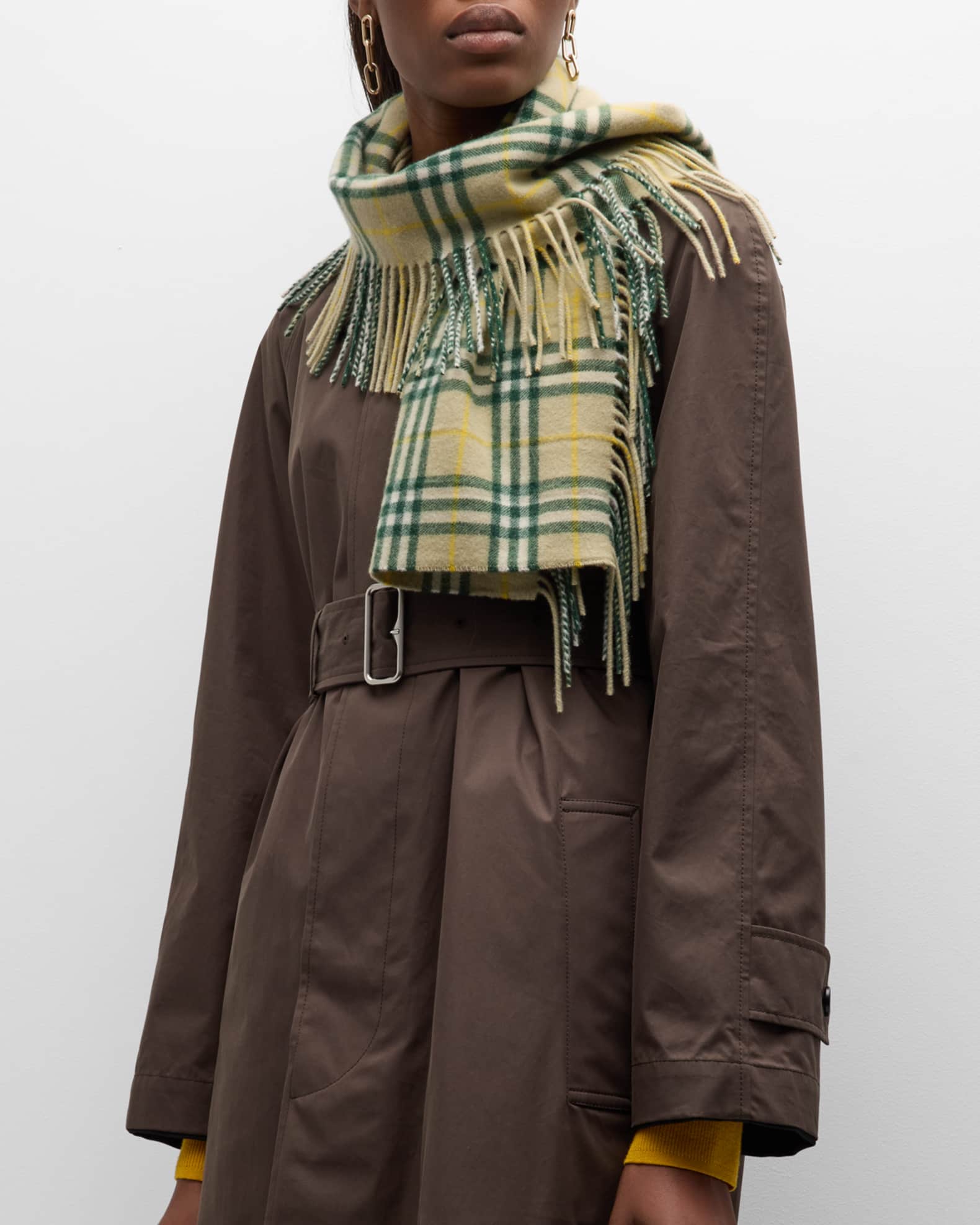 Burberry double fringe new arrivals scarf