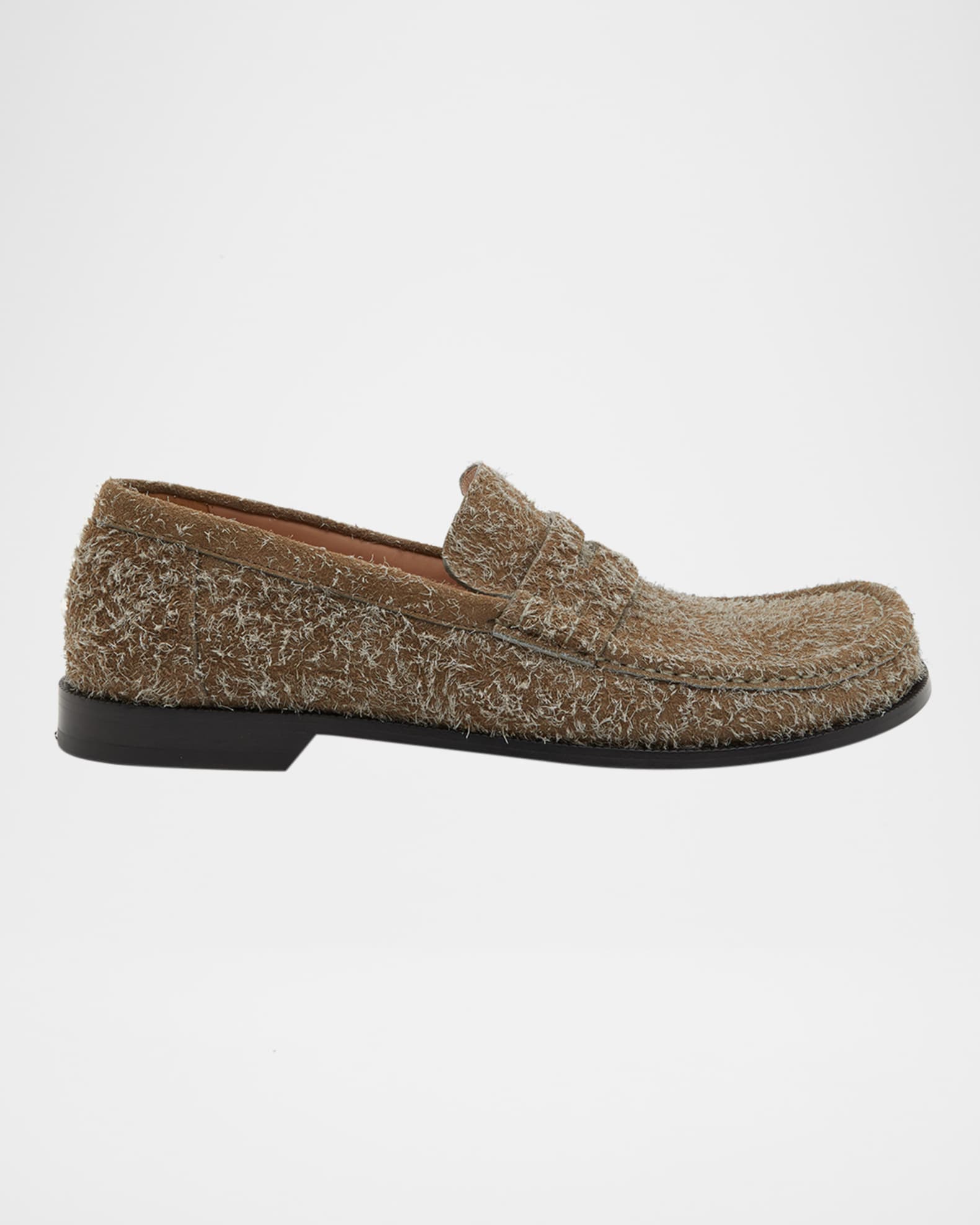 Loewe Men's Campo Brushed Suede Penny Loafers | Neiman Marcus