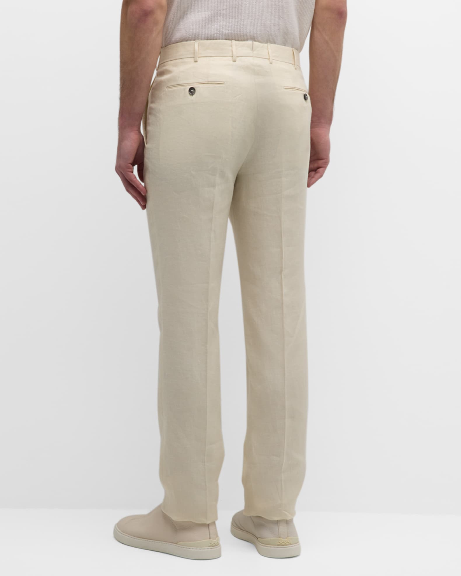 ZEGNA Men's Oasi Linen Trousers | Neiman Marcus