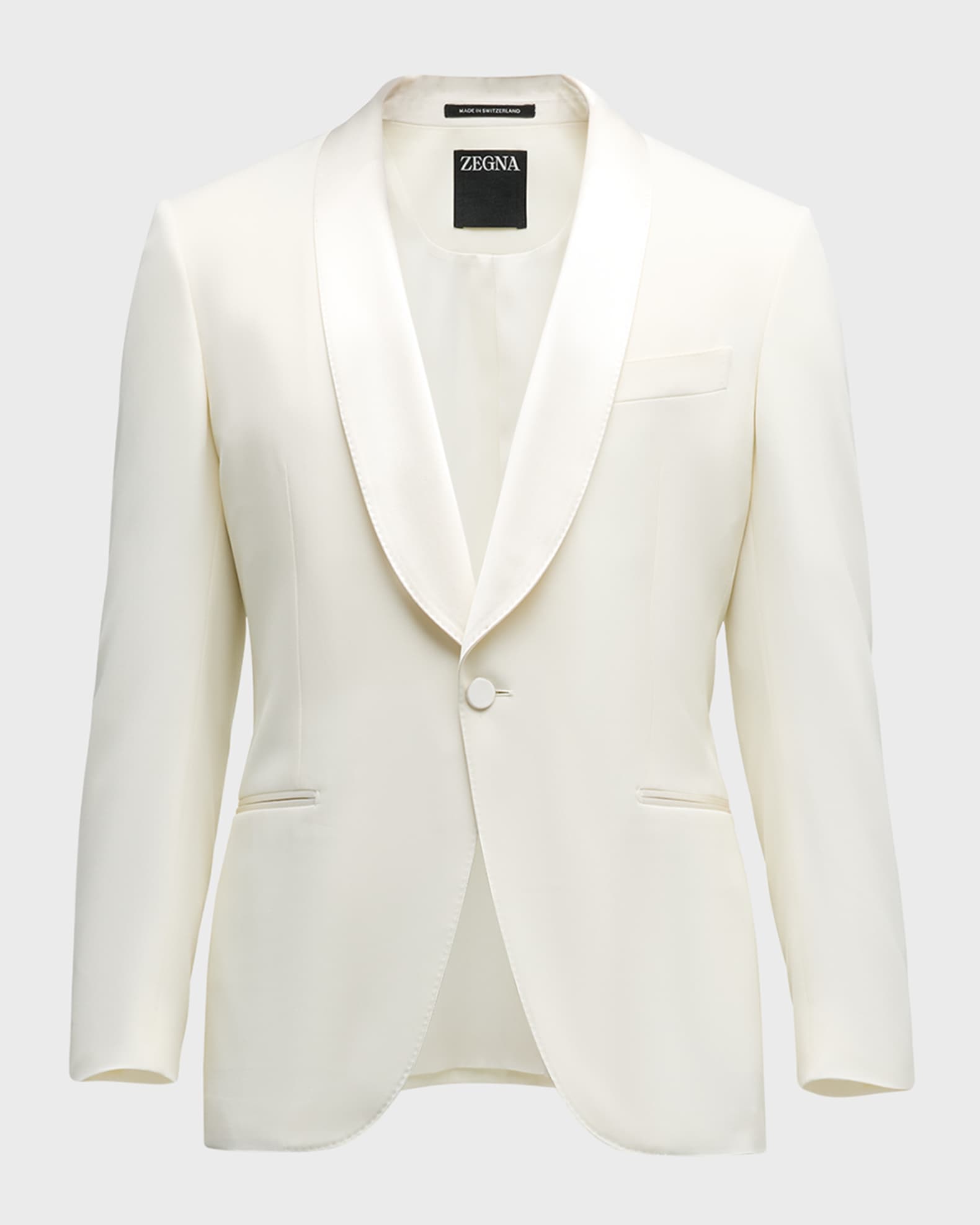 Zegna white dinner jacket top