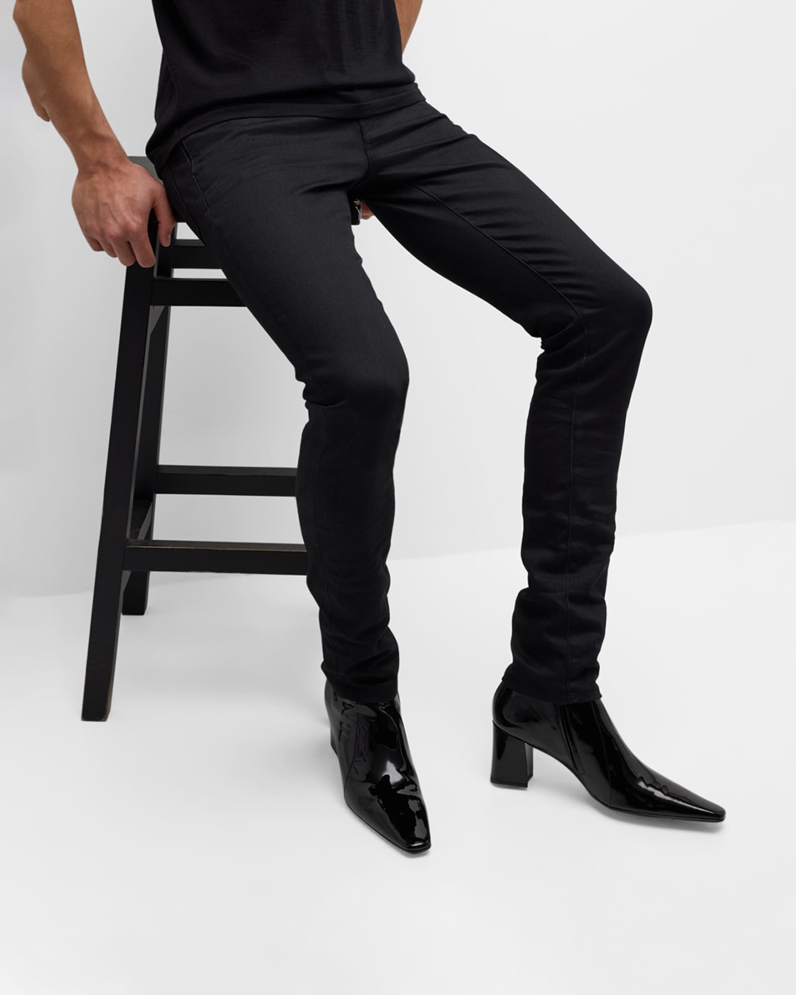 Saint Laurent Men s Jose 75 Zip Ankle Boots Neiman Marcus
