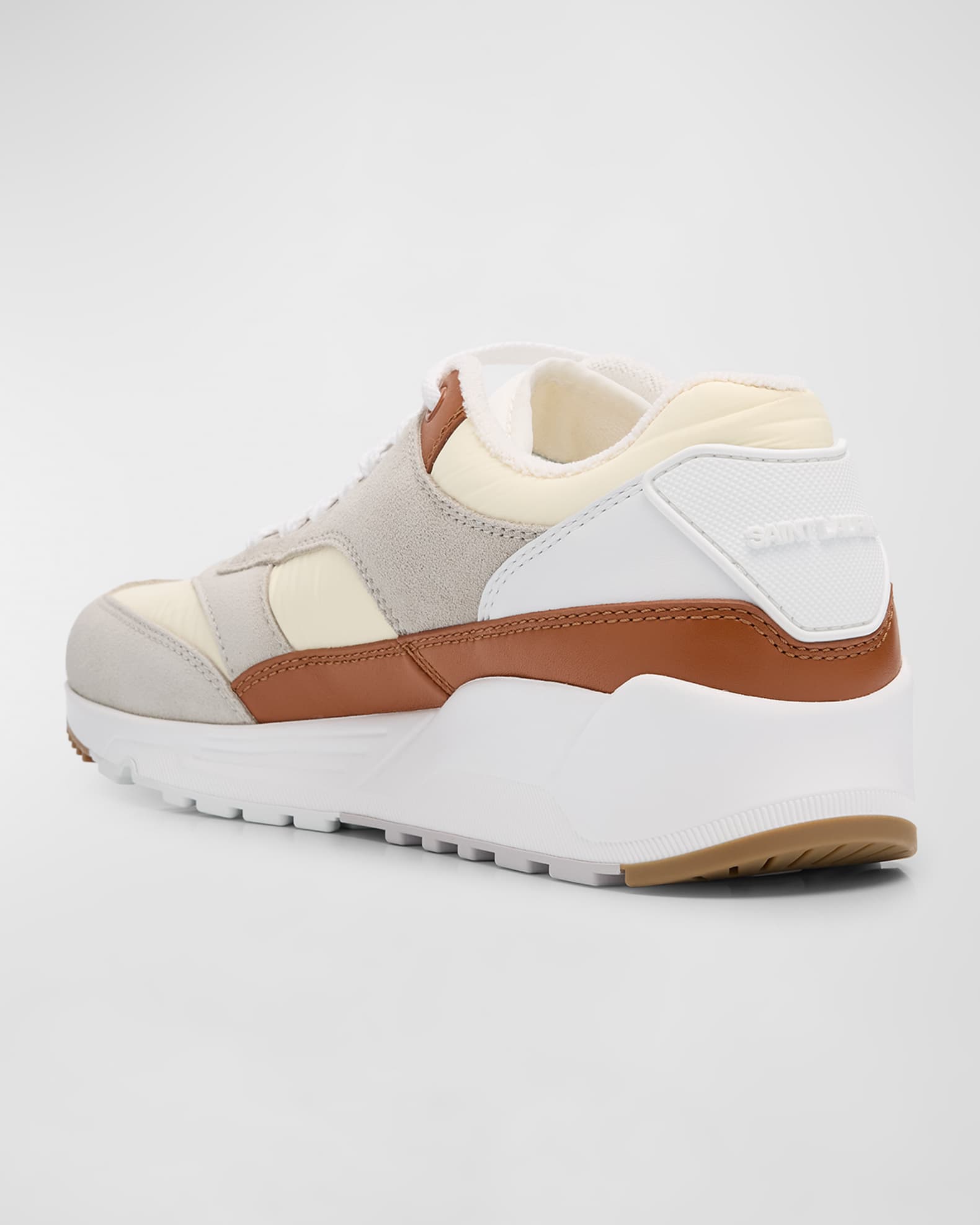 Saint Laurent Men's Bump 15 Nylon and Leather Low-Top