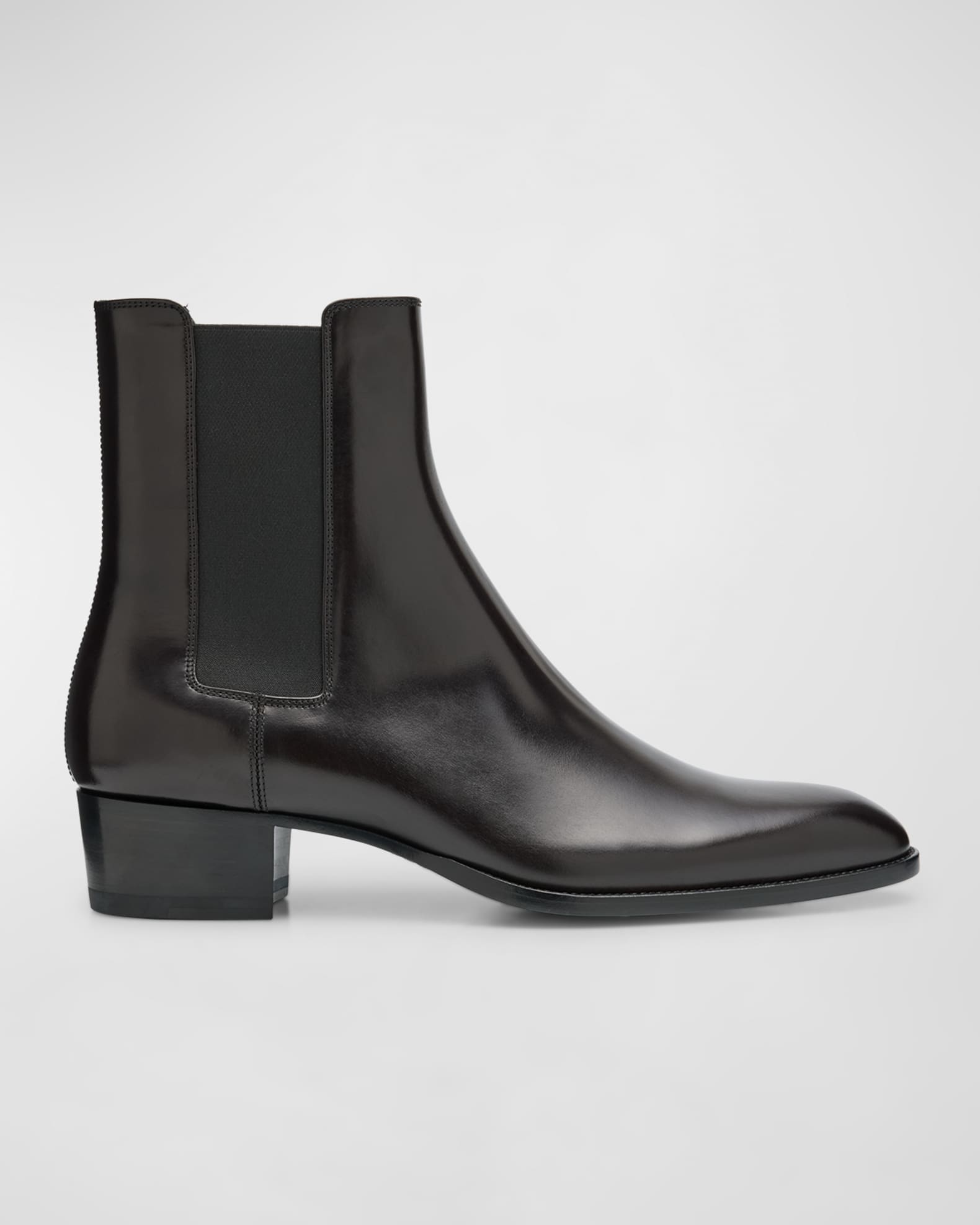 Saint Laurent Men s Wyatt 40 Leather Chelsea Boots Neiman Marcus