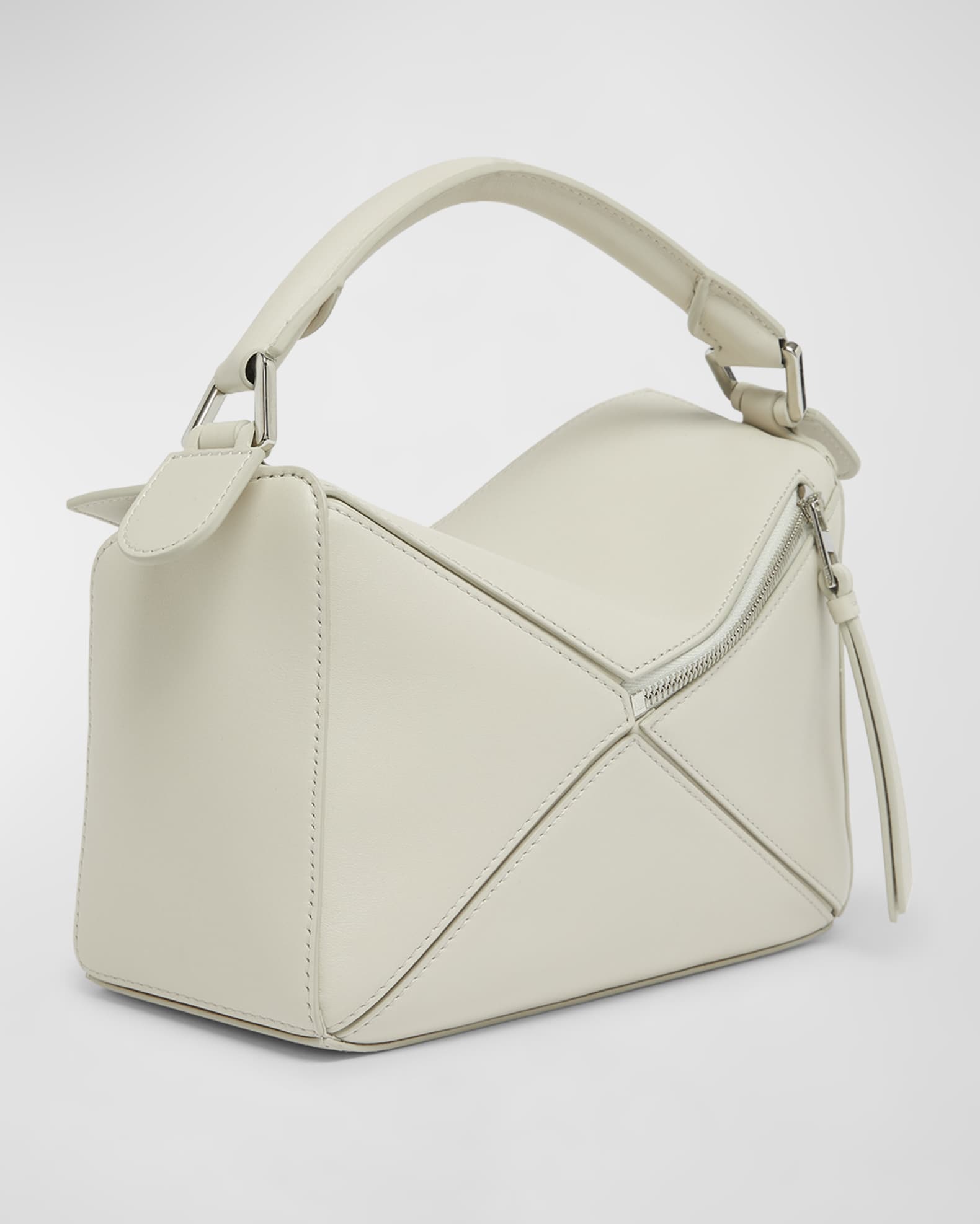 Loewe Mini Puzzle Bag Leather 2 Way Shoulder Bag Light Blue