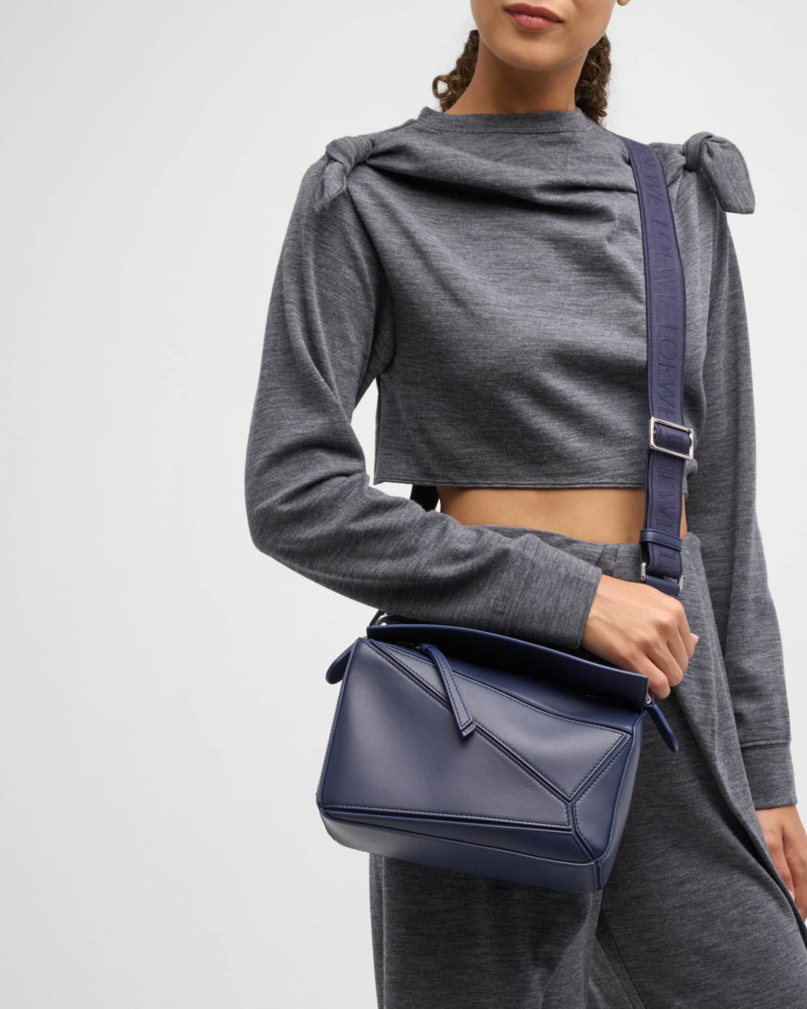 Loewe Small Puzzle Leather Top Handle Bag Neiman Marcus