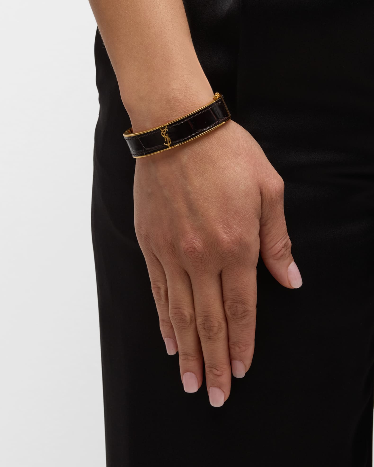 Cassandre Metal and Leather Bracelet