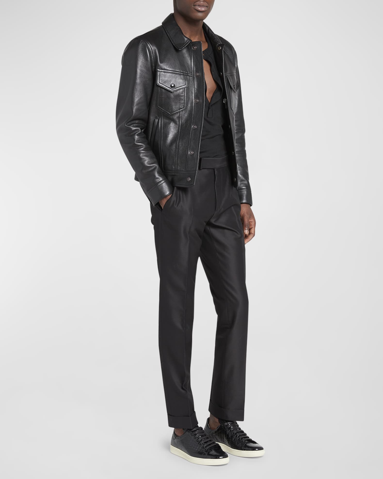 Neiman marcus mens leather jacket hot sale