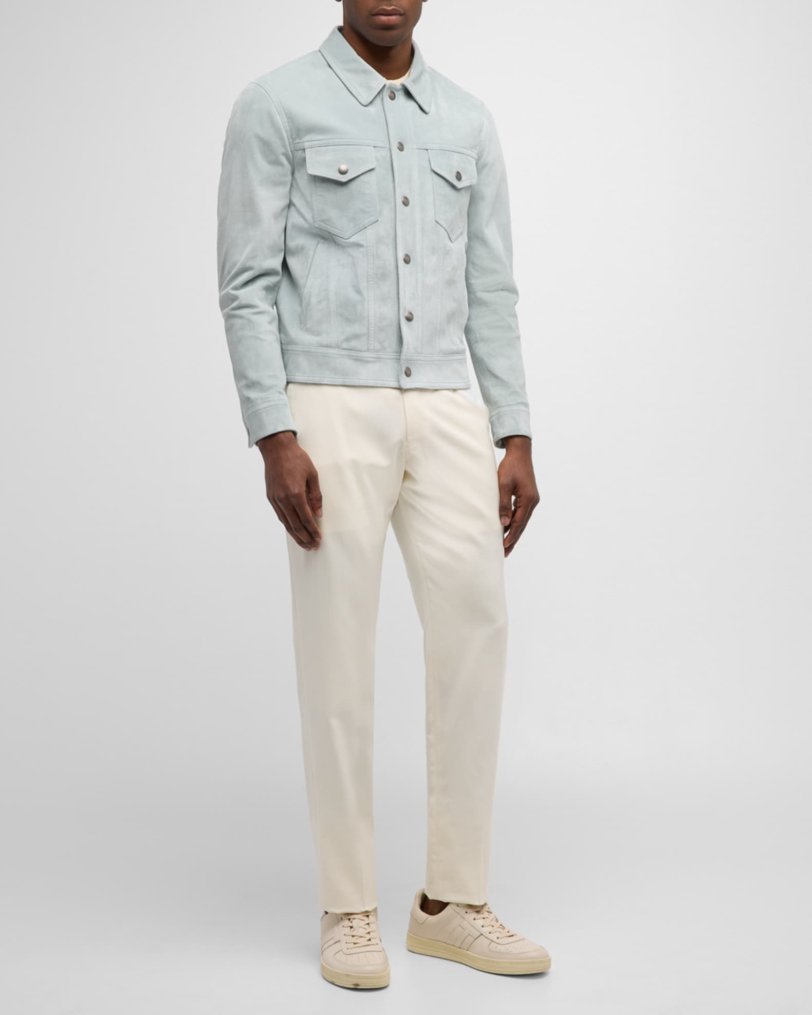 TOM FORD Men s Soft Suede Blouson Jacket Neiman Marcus