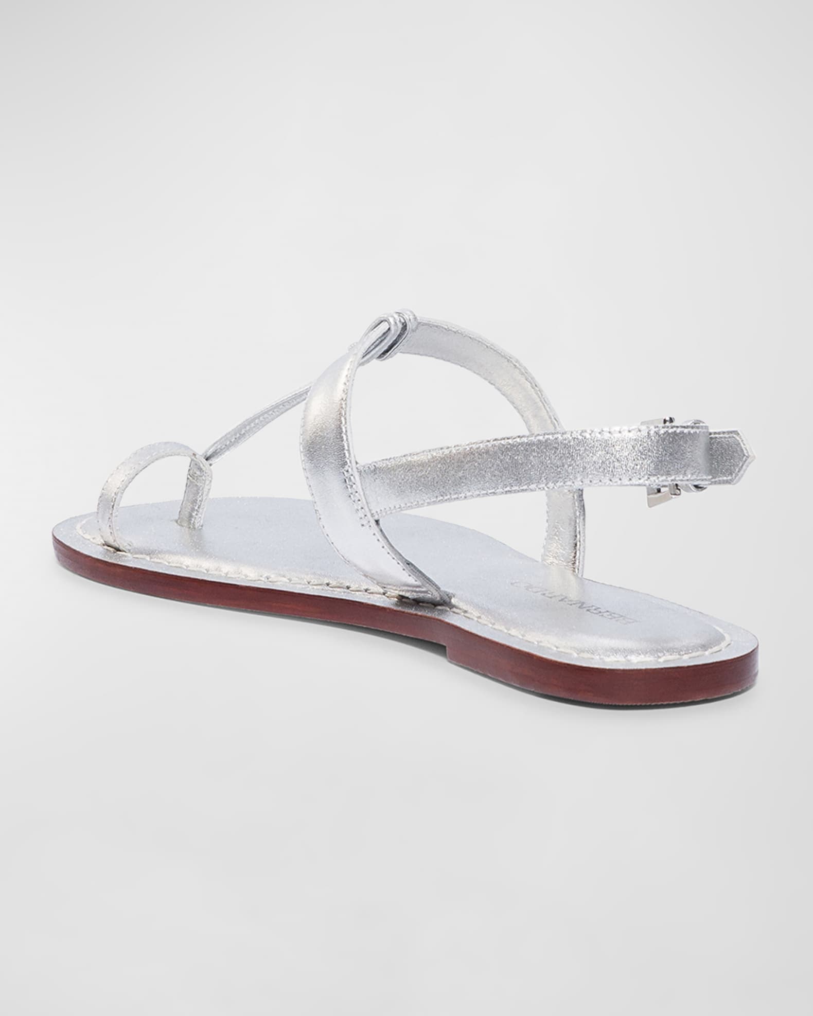 Metallic t strap sandals store