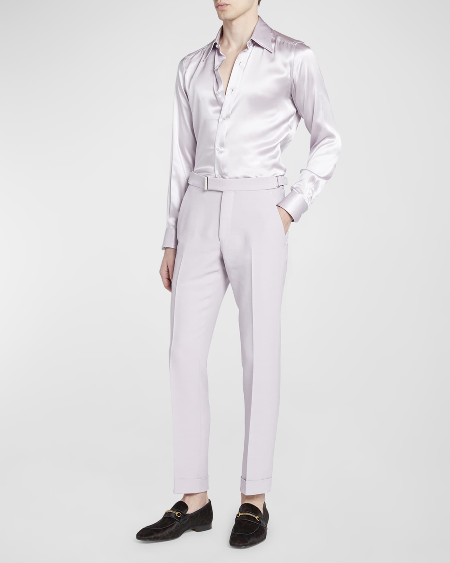 TOM FORD Men's Atticus Double Weft Fine Twill Trousers