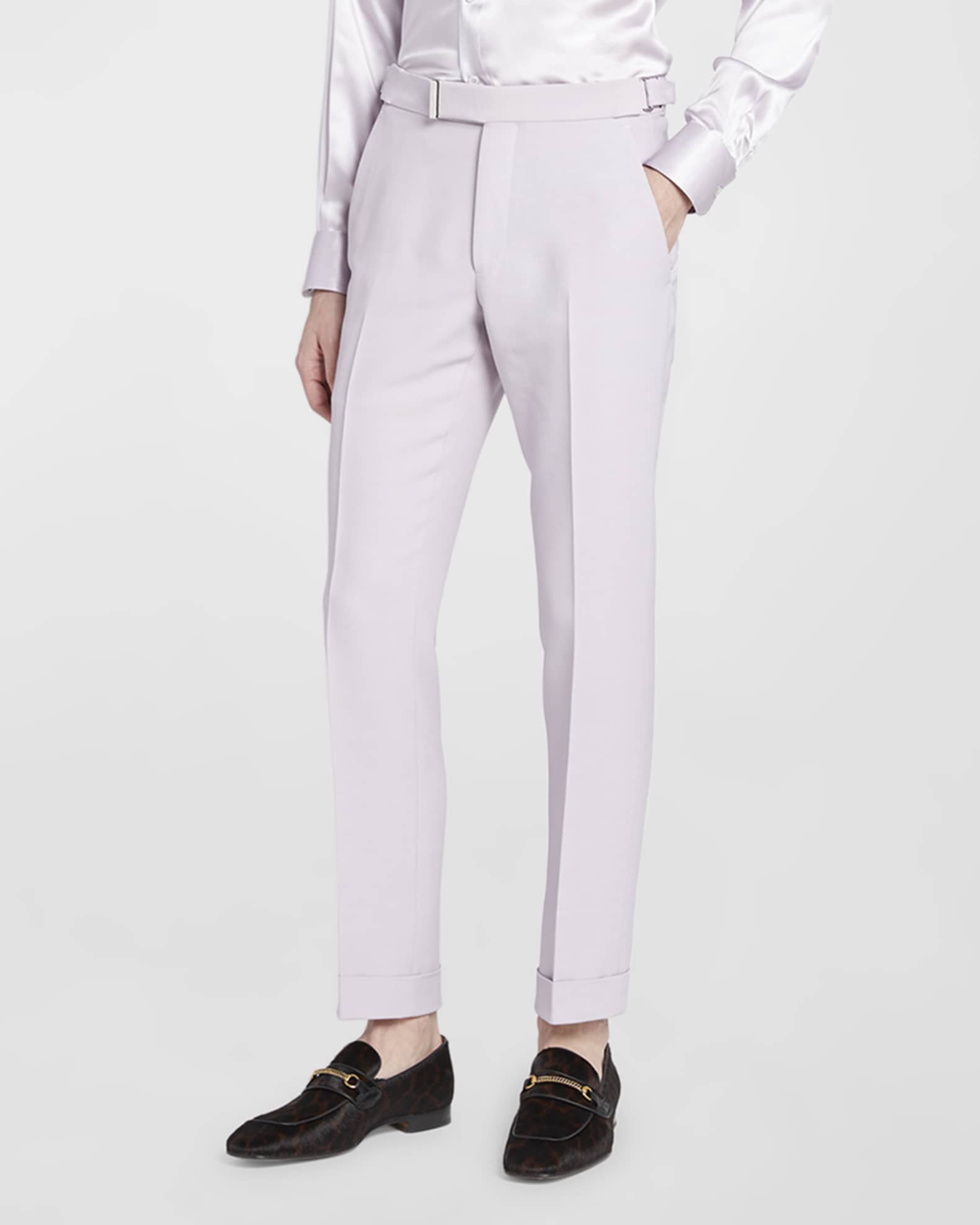 TOM FORD Men's Atticus Double Weft Fine Twill Trousers