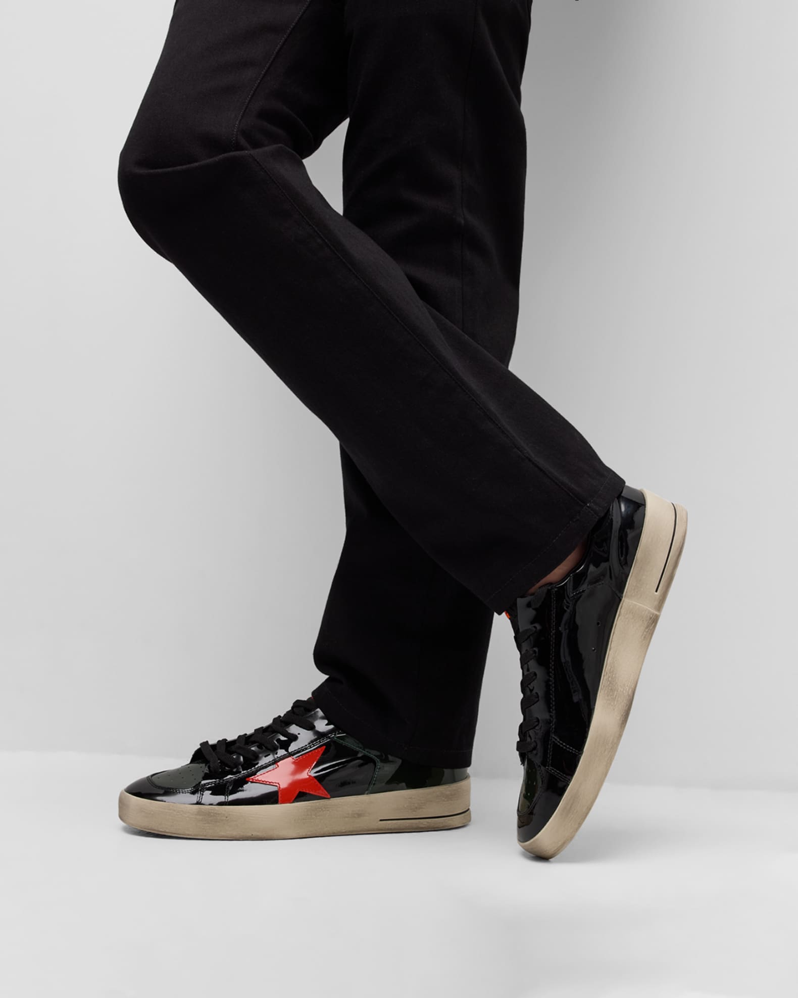 Men's Stardan Patent Leather Low-Top Sneakers 1
