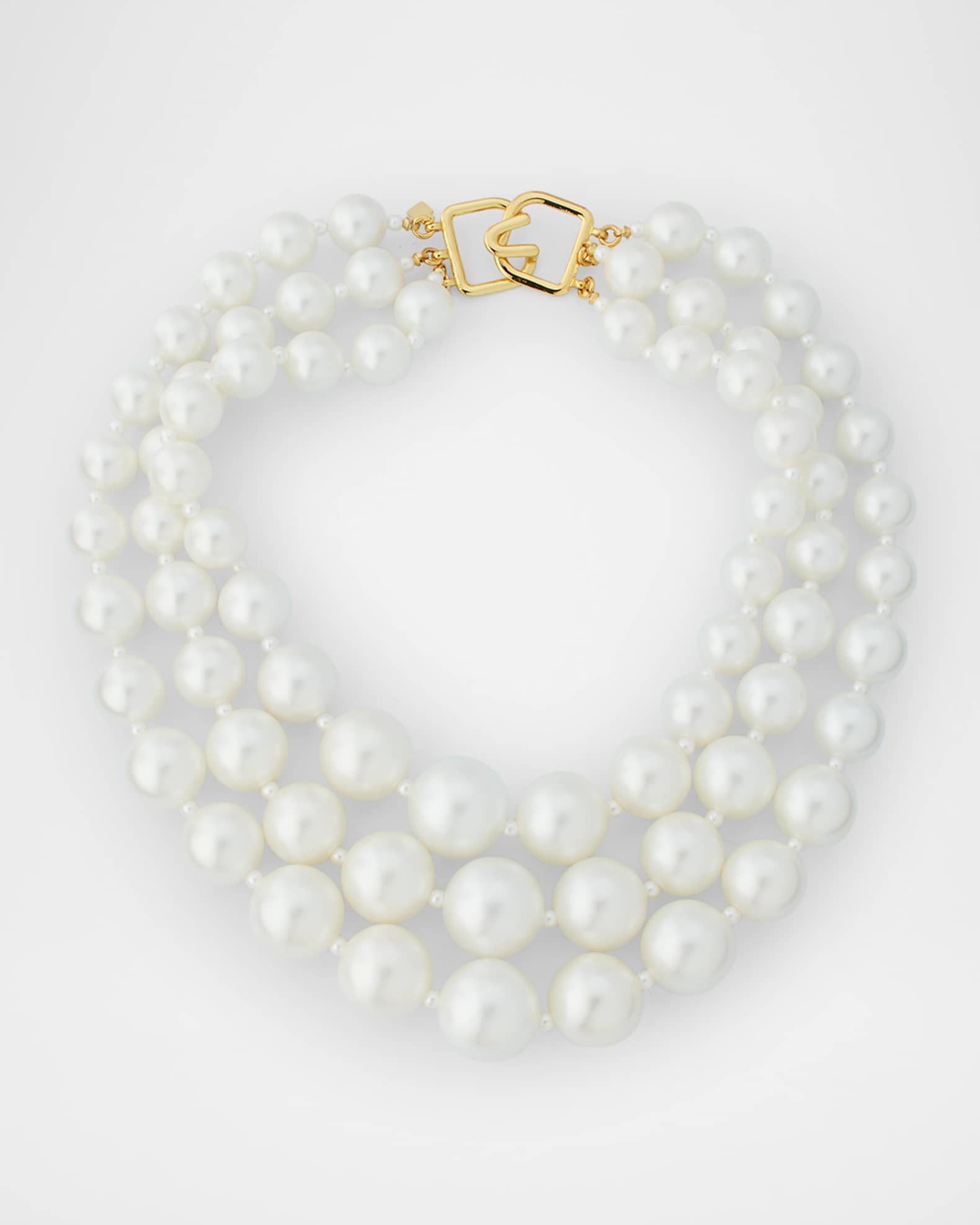 3-Row Pearly Necklace 0