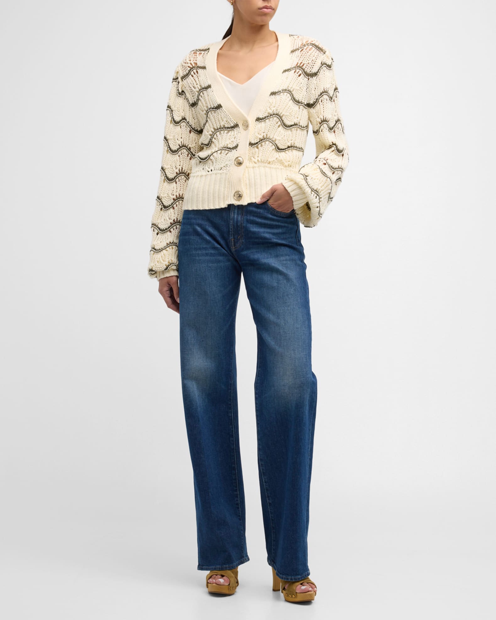 Daniella Wavy Striped Cardigan  1