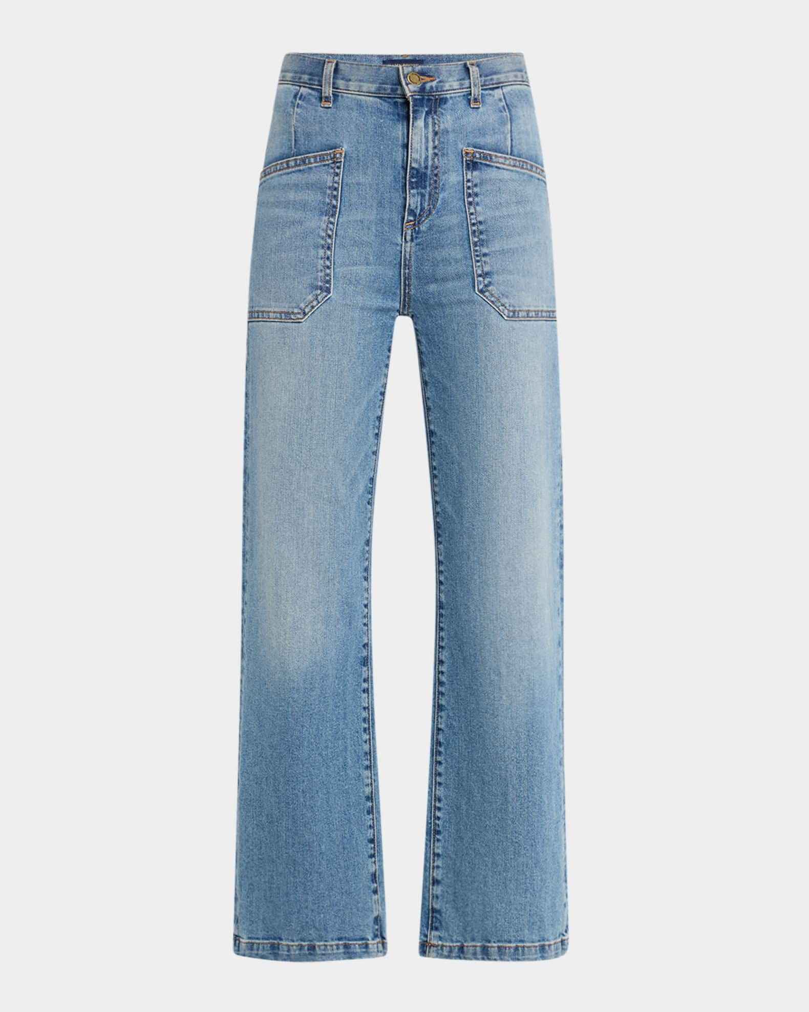 Ramy Brook Zoey High-Rise Straight-Leg Jeans