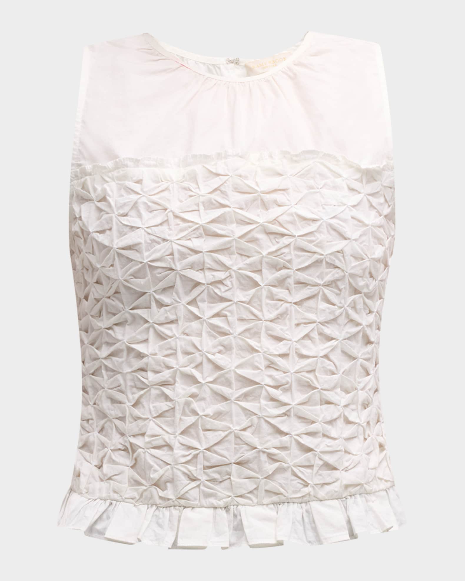 Paisley Textured Ruffle-Hem Blouse  0