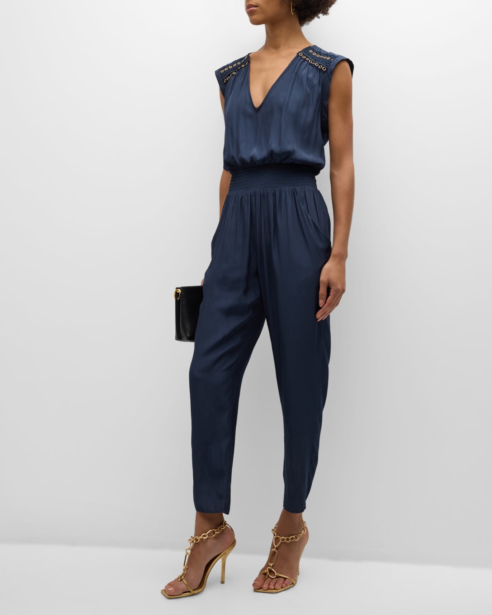 Ramy Brook Bristol GrommetEmbellished Jumpsuit Neiman Marcus