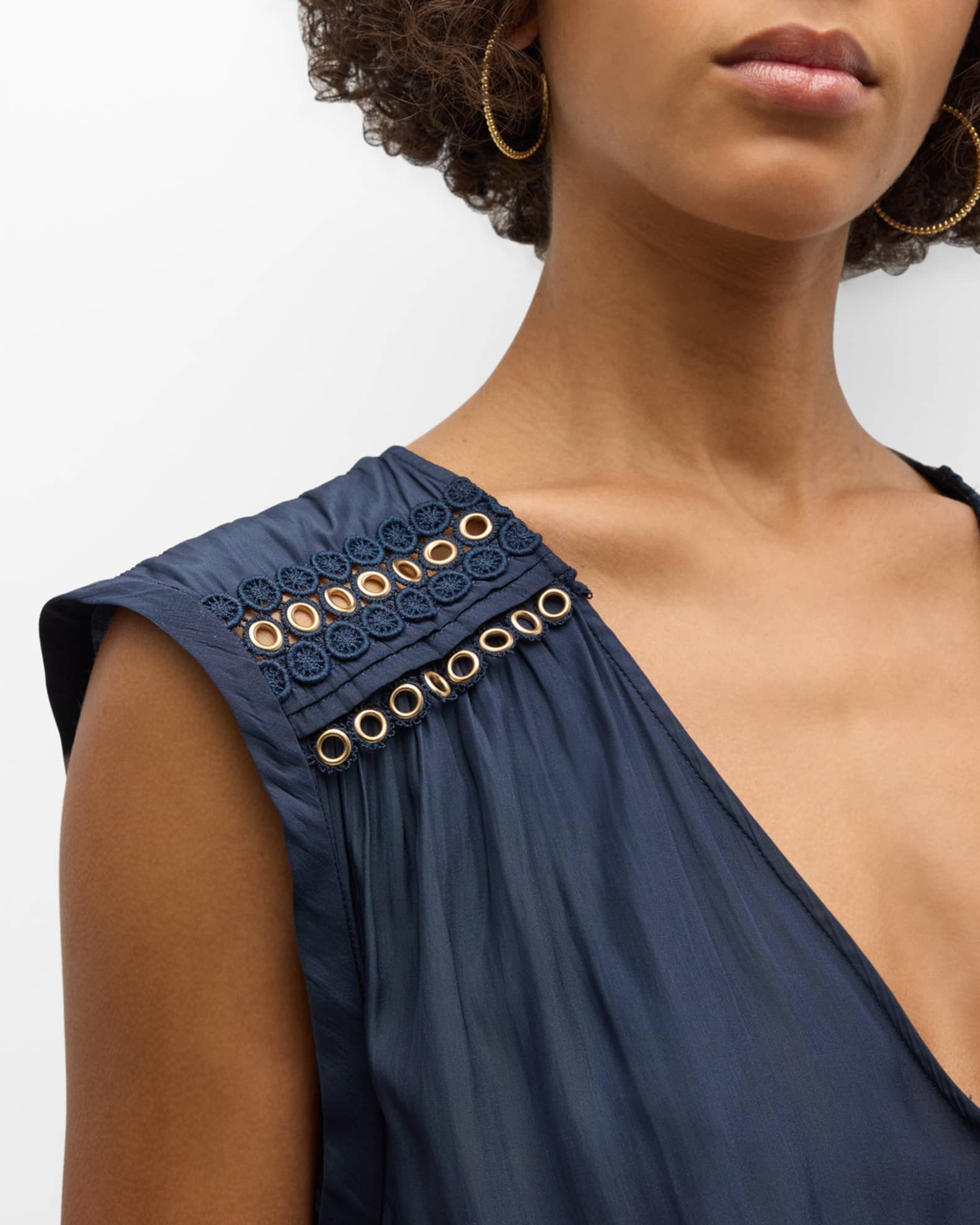 Ramy Brook Bristol GrommetEmbellished Jumpsuit Neiman Marcus