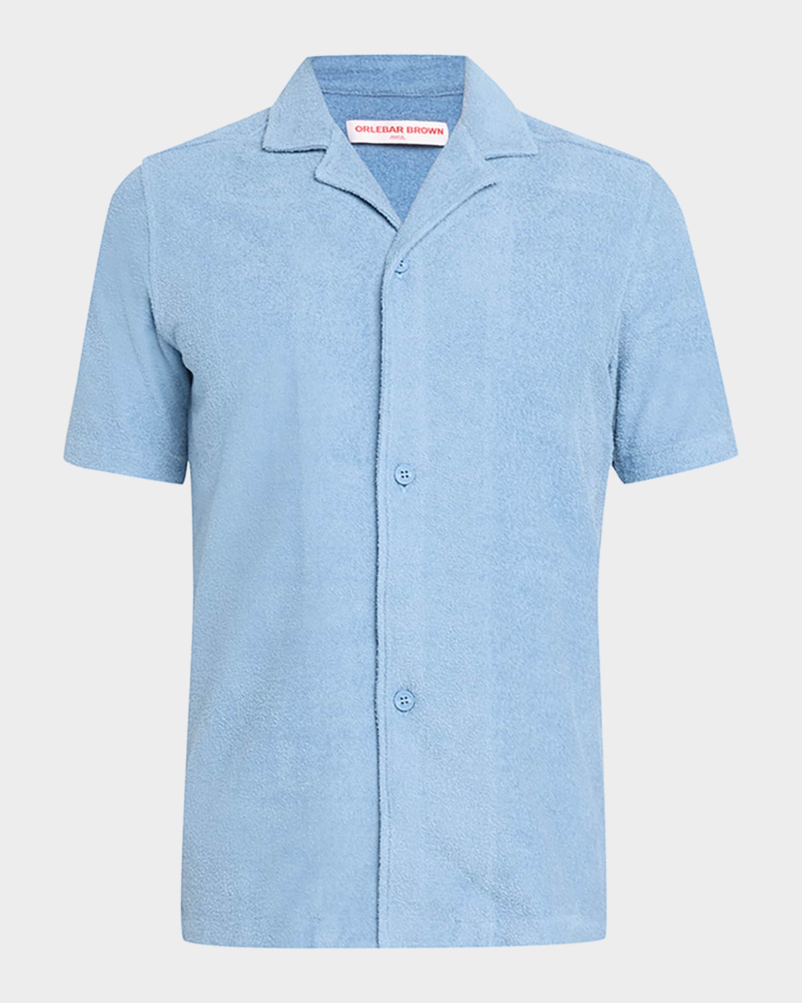 Orlebar Brown Howell Cotton terry Shirt Wish Blue