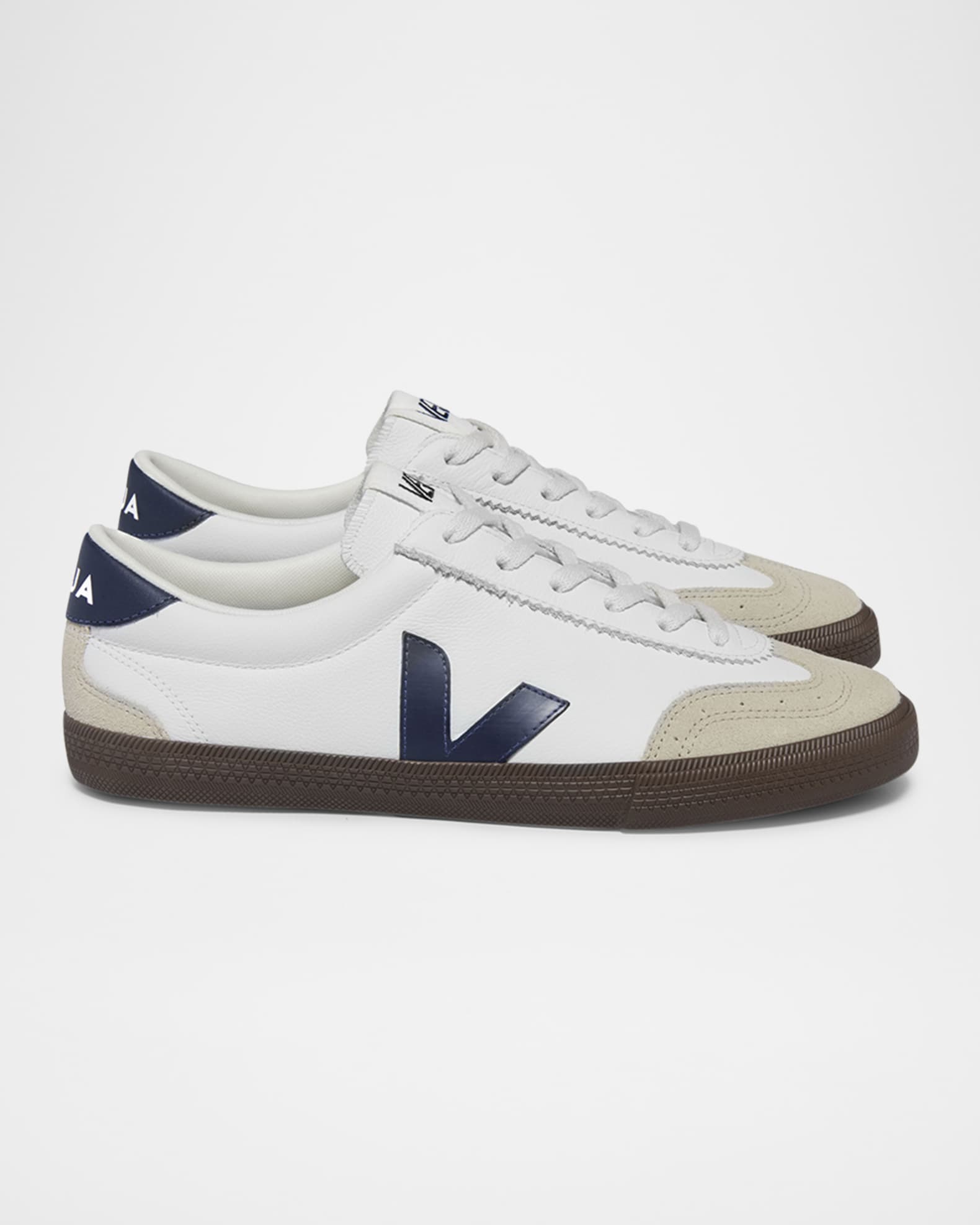 VEJA Volley Tricolored Low Top Court Sneakers Neiman Marcus