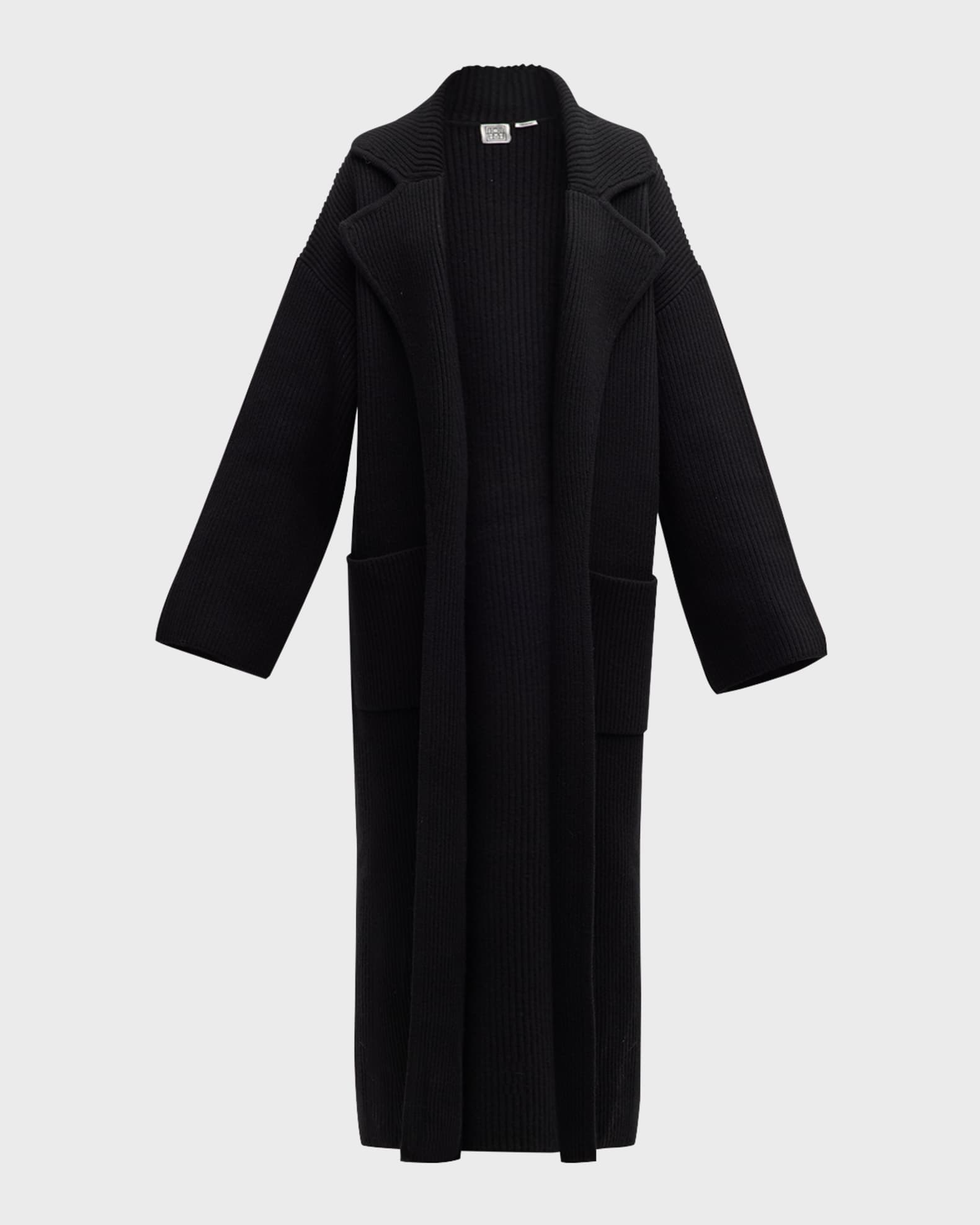 Wool Rib Knit Cardigan Coat 0
