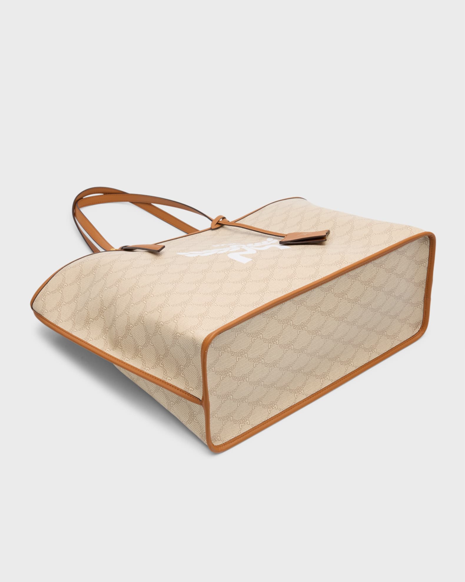 Lauretos Monogram Canvas Shopper Tote Bag 1