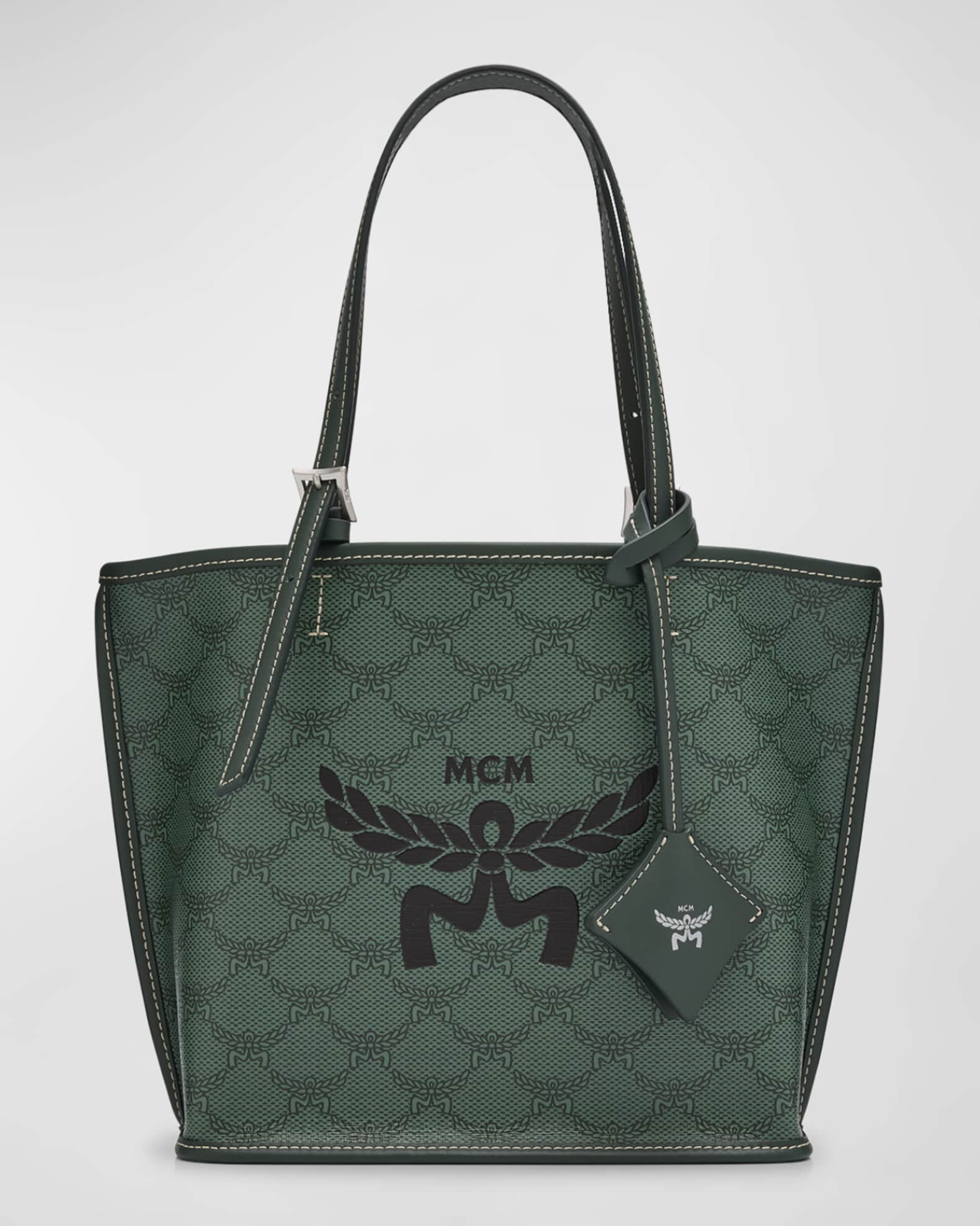 Lauretos Monogram Canvas Shopper Tote Bag 0
