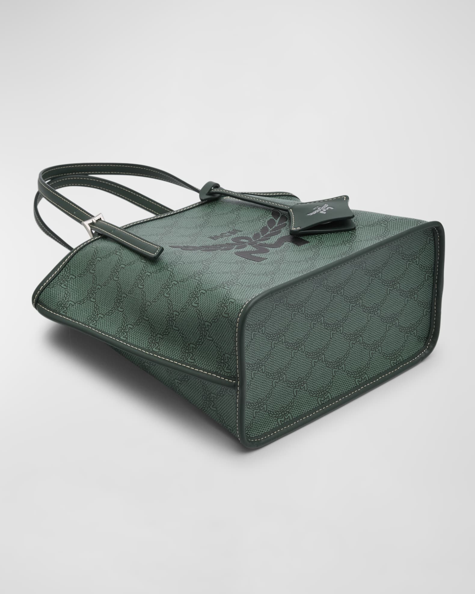 Lauretos Monogram Canvas Shopper Tote Bag 1