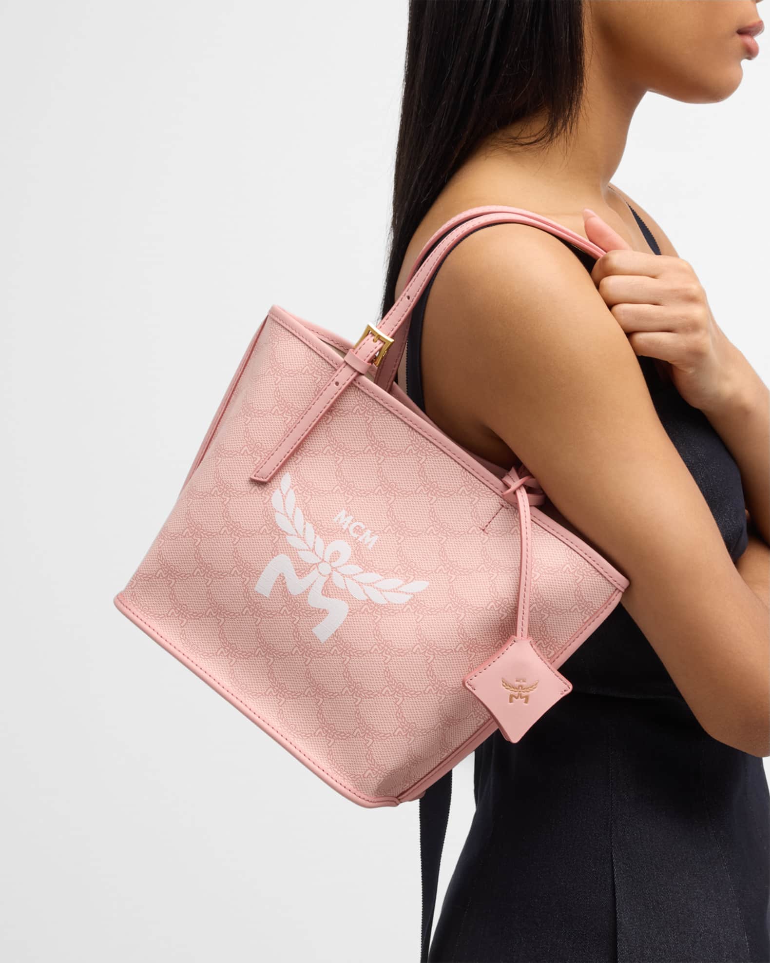 Mcm monogram shop shopper tote