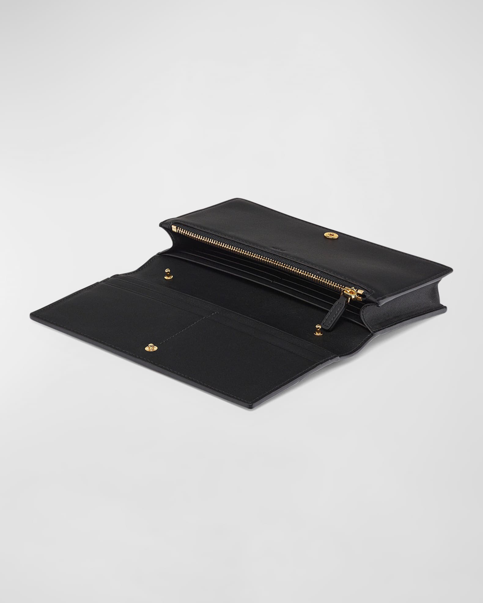Diamond Flap Leather Wallet on Chain 1