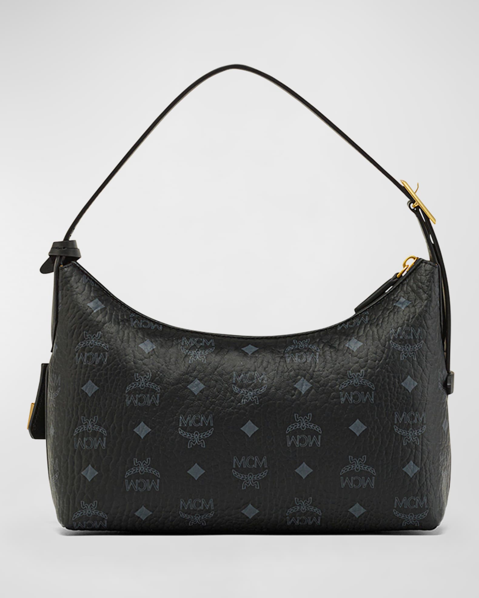 Aren Visetos Monogram Hobo Bag Neiman Marcus