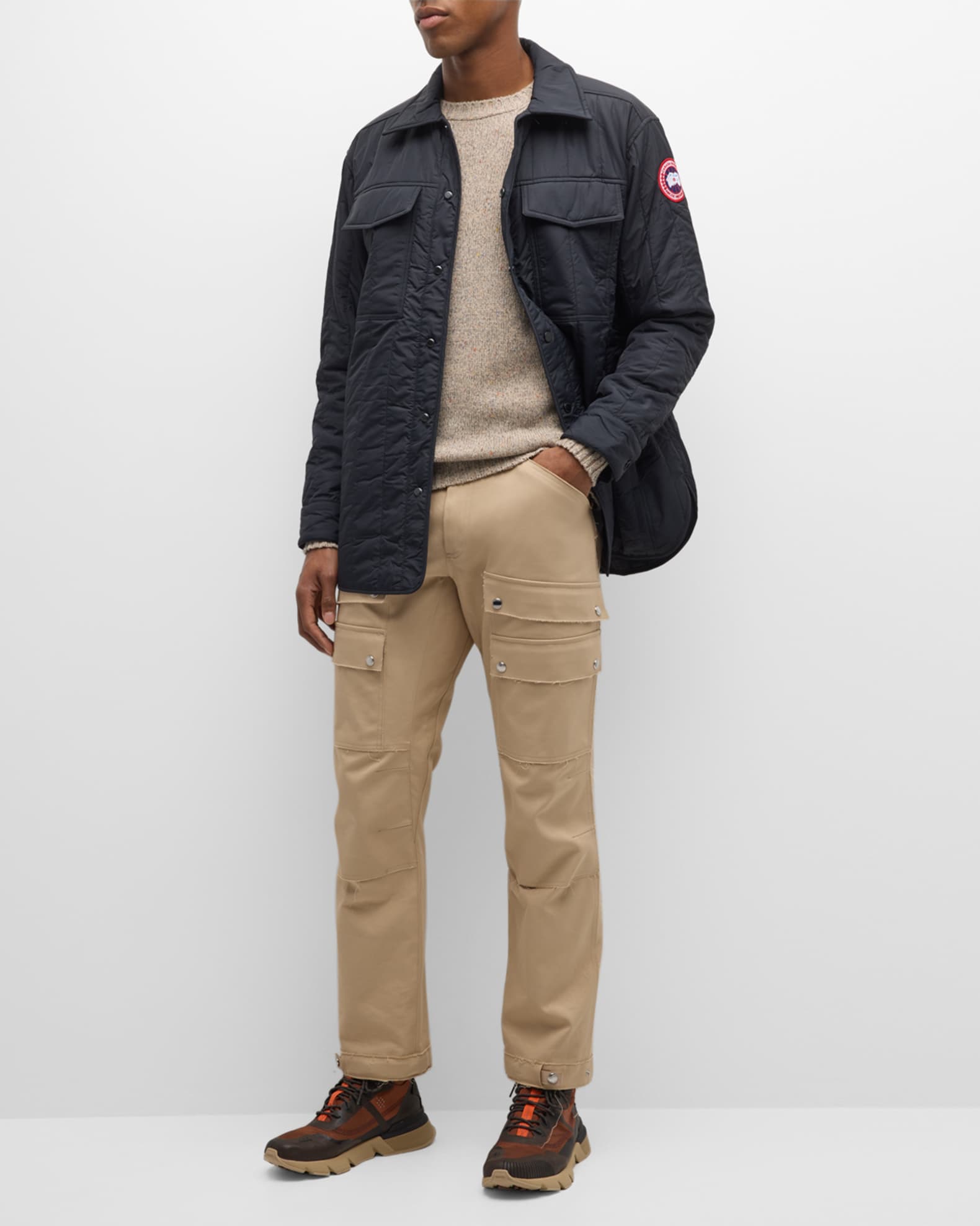 Canada goose men's dunham quilted zip-front jacket top