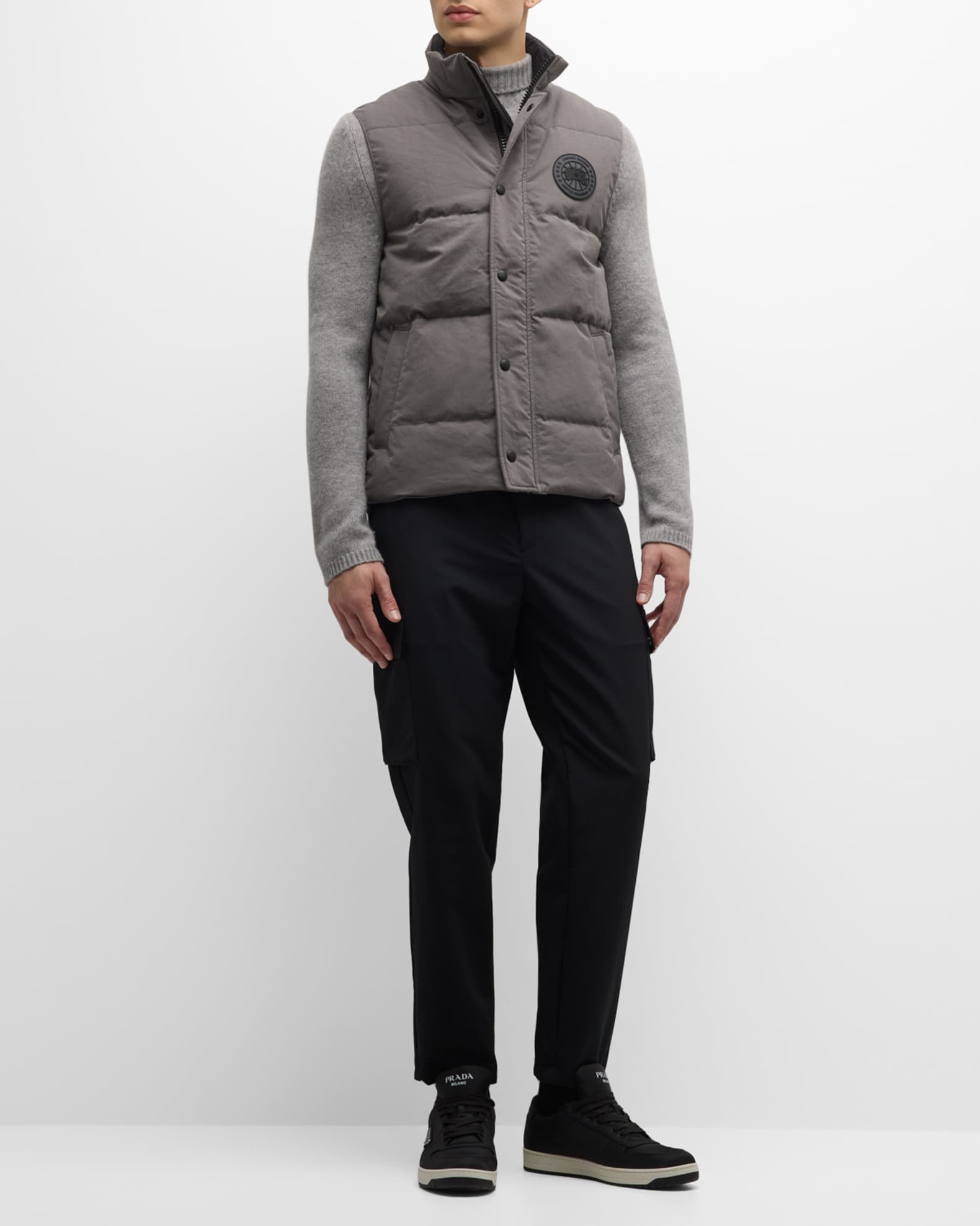 Canada Goose Garson Vest Crinkle Cotton Men Coastal Grey XL