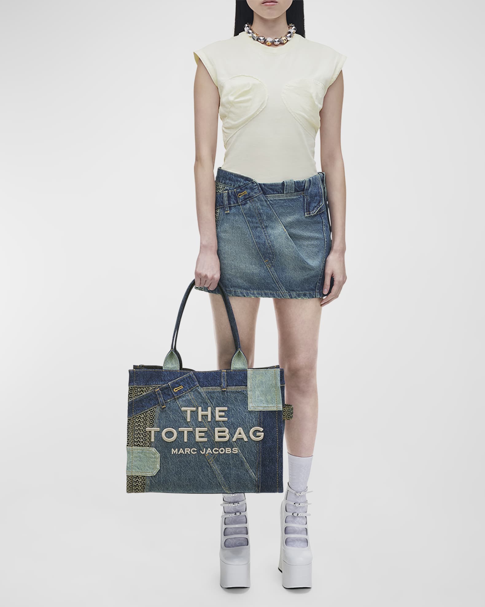 トートバッグ Marc Jacobs The Large Denim Tote Bag Marc Jacobs The Denim Large Tote Bag | Saks Fifth Avenue