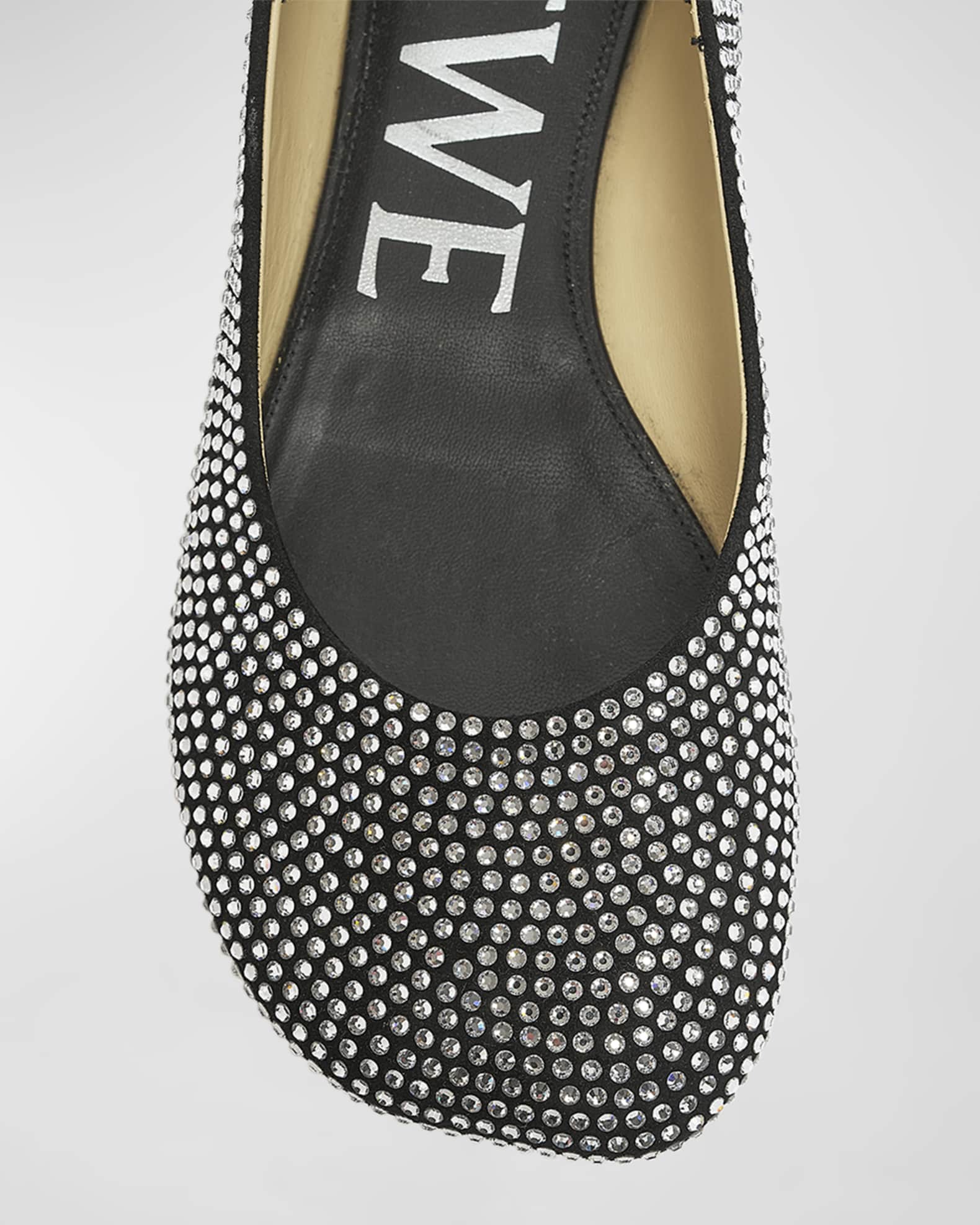 Loewe Toy Strass Leather Ballerina Flats | Neiman Marcus