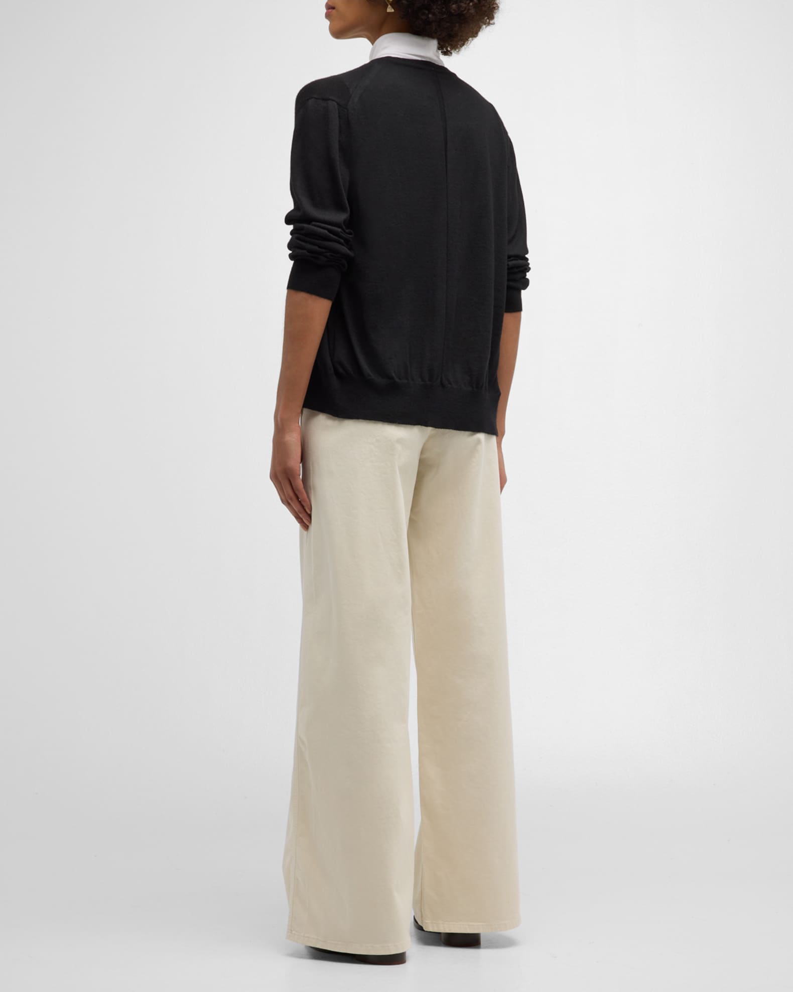 SO ME Yvonne Mid Rise Wide Leg Chino Pants With Pockets in Sage