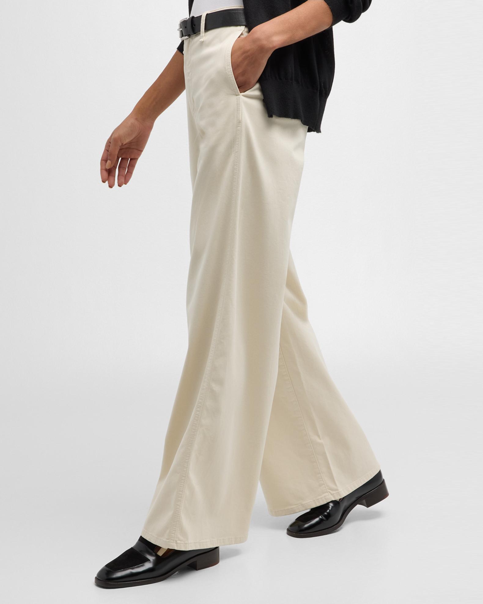 Rag & Bone Sofie Wide-Leg Chino Pants | Neiman Marcus