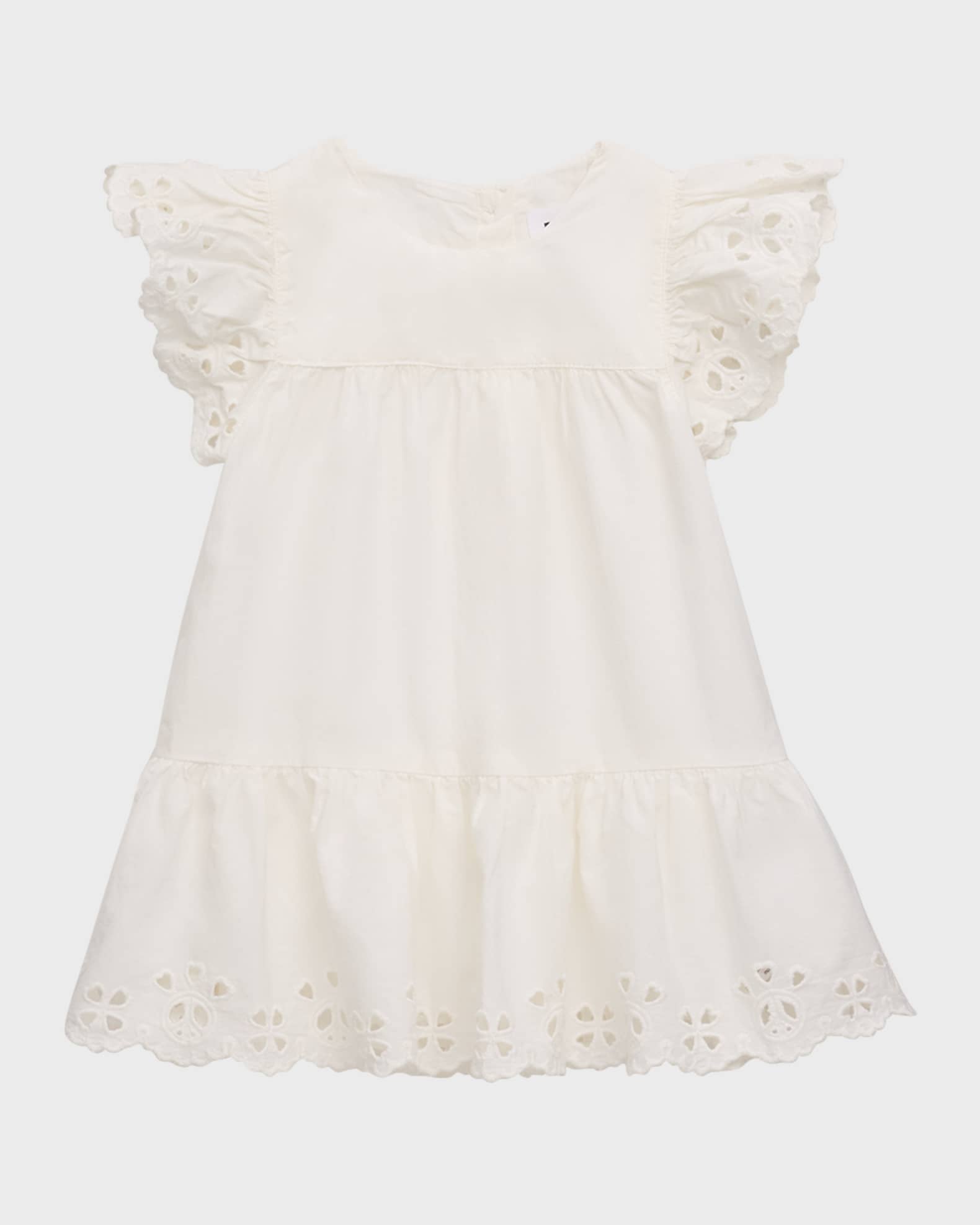 Molo Girl's Cammas Eyelet Embroidered Dress, Size 3M-2T