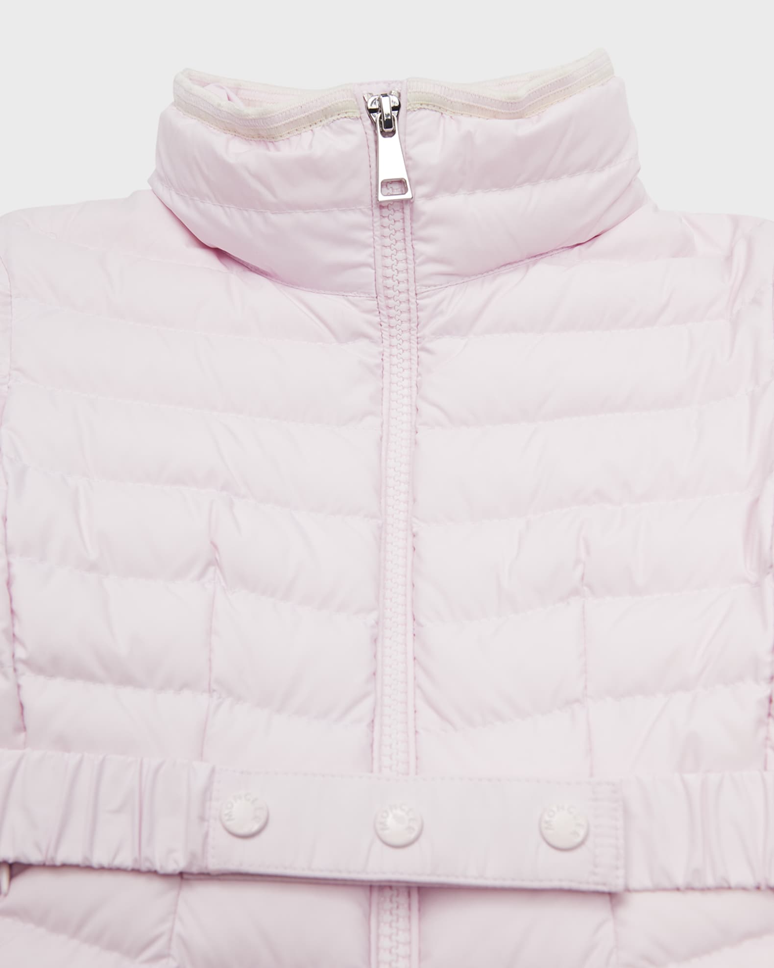 Moncler Girl's Dinka Nipped-Waist Puffer Jacket, Size 8-14 | Neiman Marcus