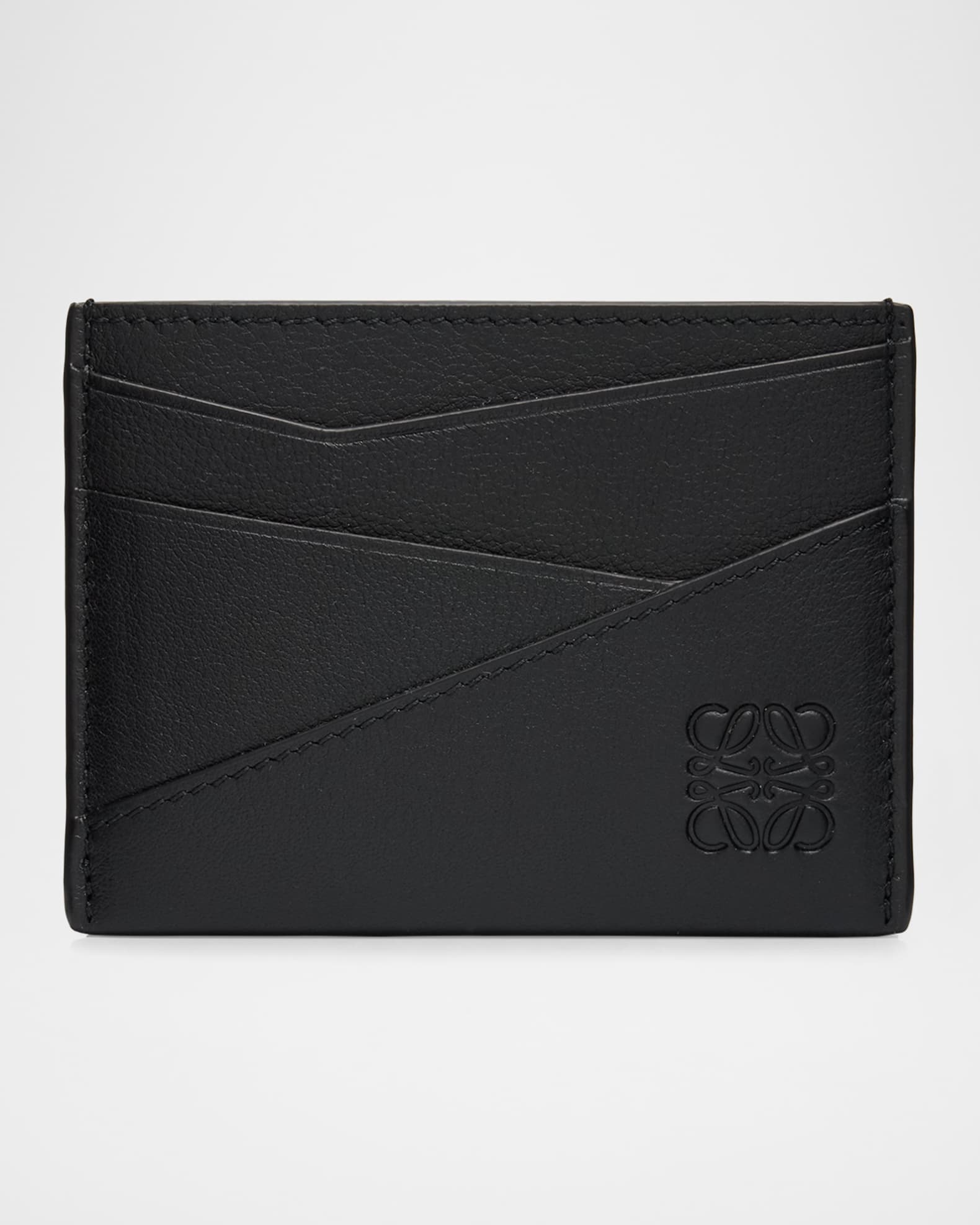 Loewe Men's Puzzle Calfskin Card Holder | Neiman Marcus