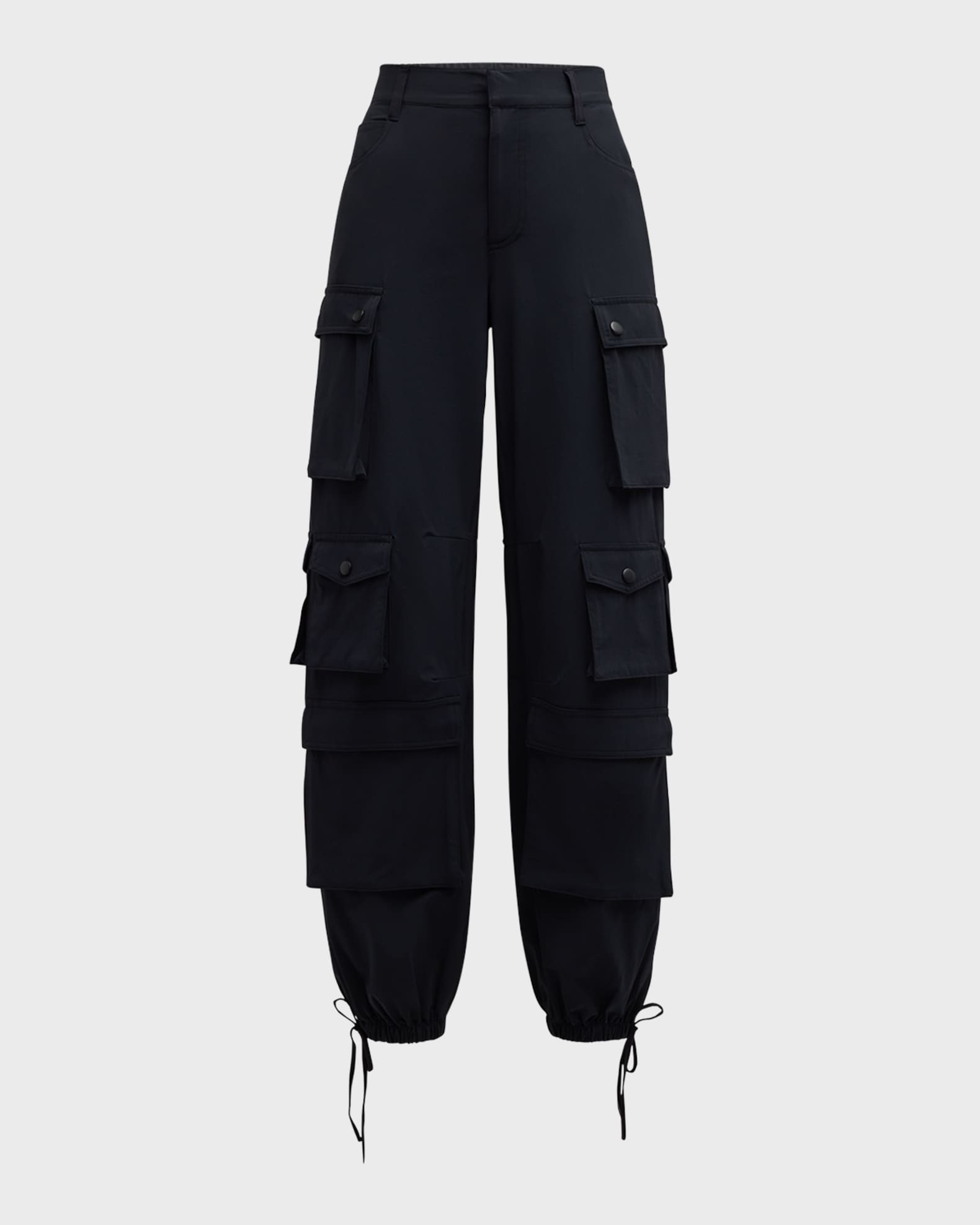 Alice + Olivia Olympia Mid-Rise Ankle-Tie Cargo Pants