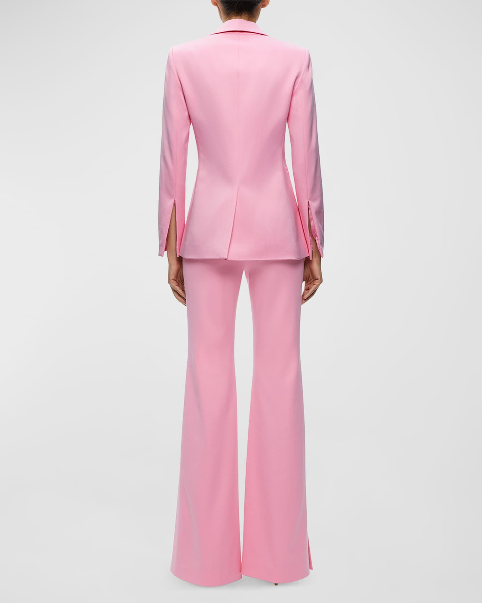 Sateen Slit Suit | Neiman Marcus