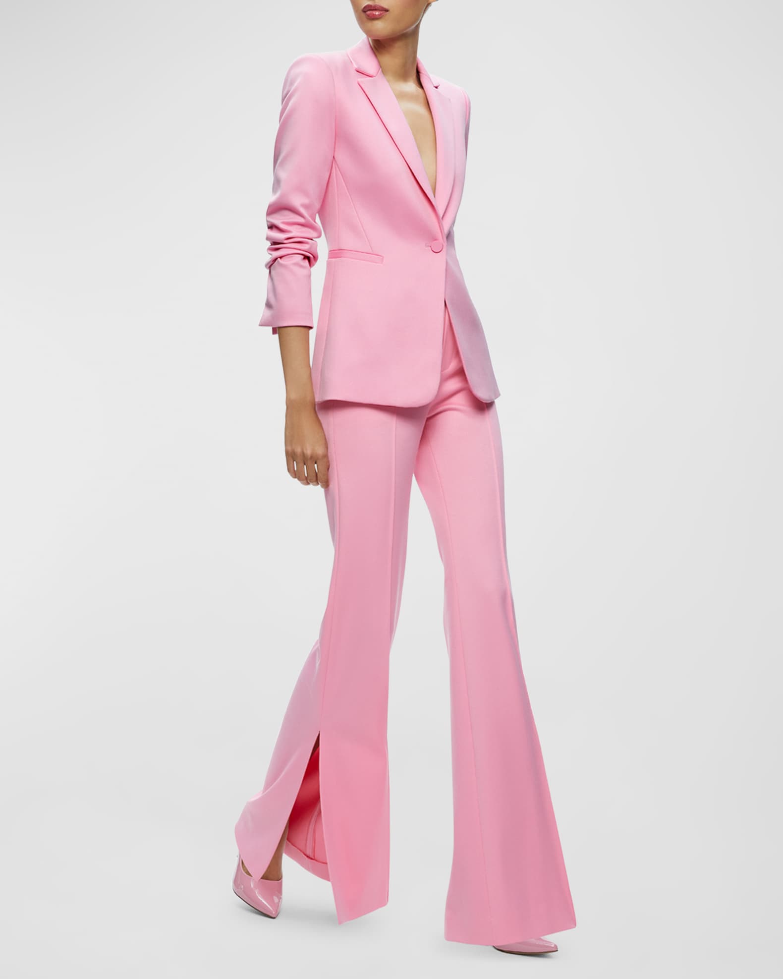 State of elevenate 上下セット　ピンク M〜L相当 Sateen Slit Suit | Neiman Marcus