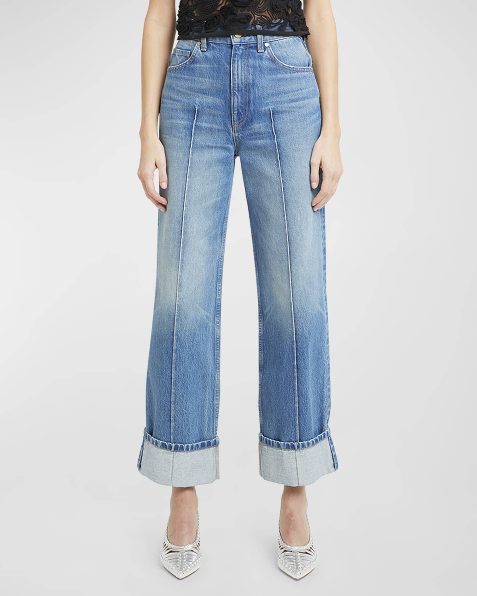 【U LAN】McCoy pintuck denim wide pants U LAN】McCoy pintuck denim wide pants (U LAN/デニム