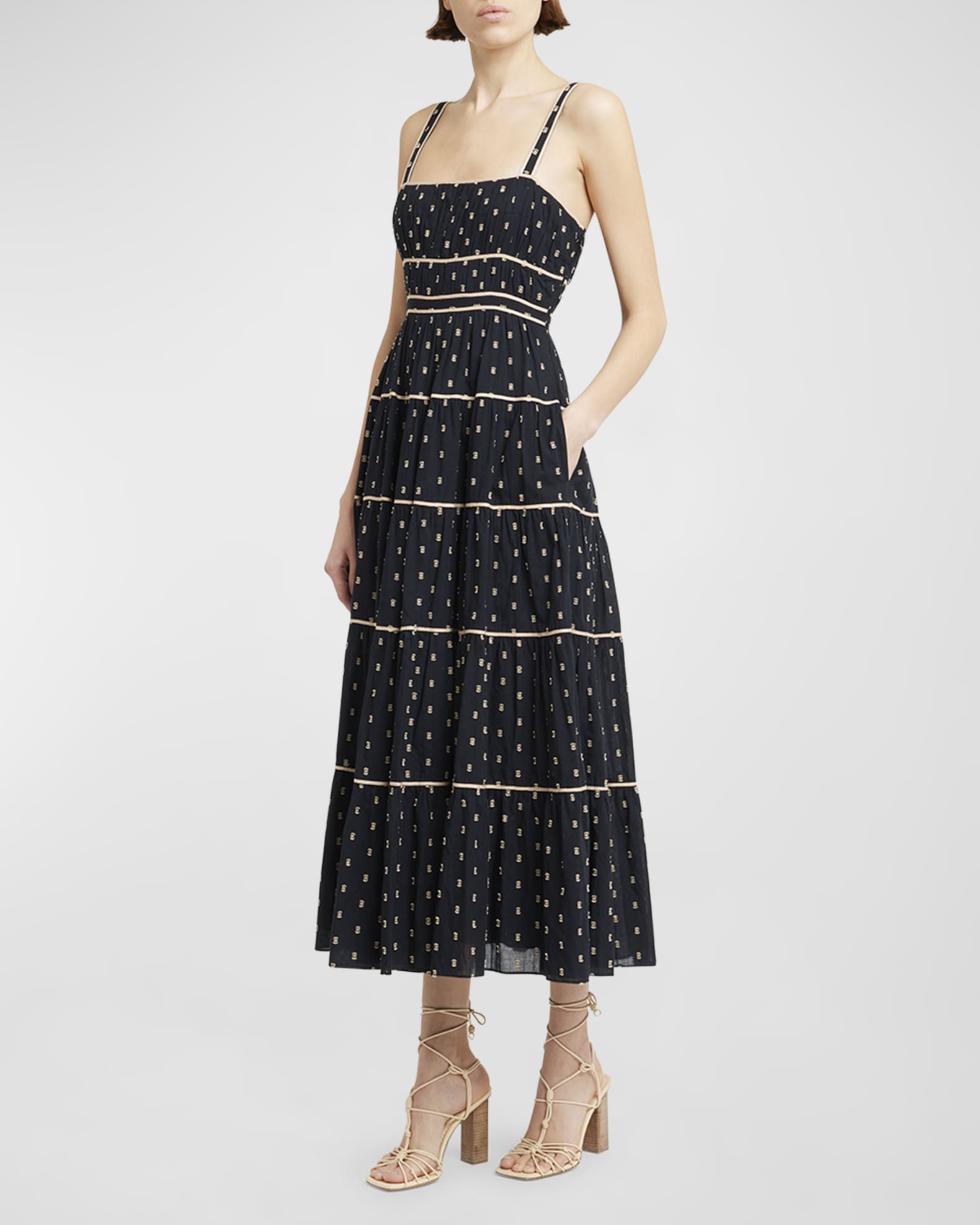 Ulla Johnson Clemente Polka Dot Tiered Dress – Size 2