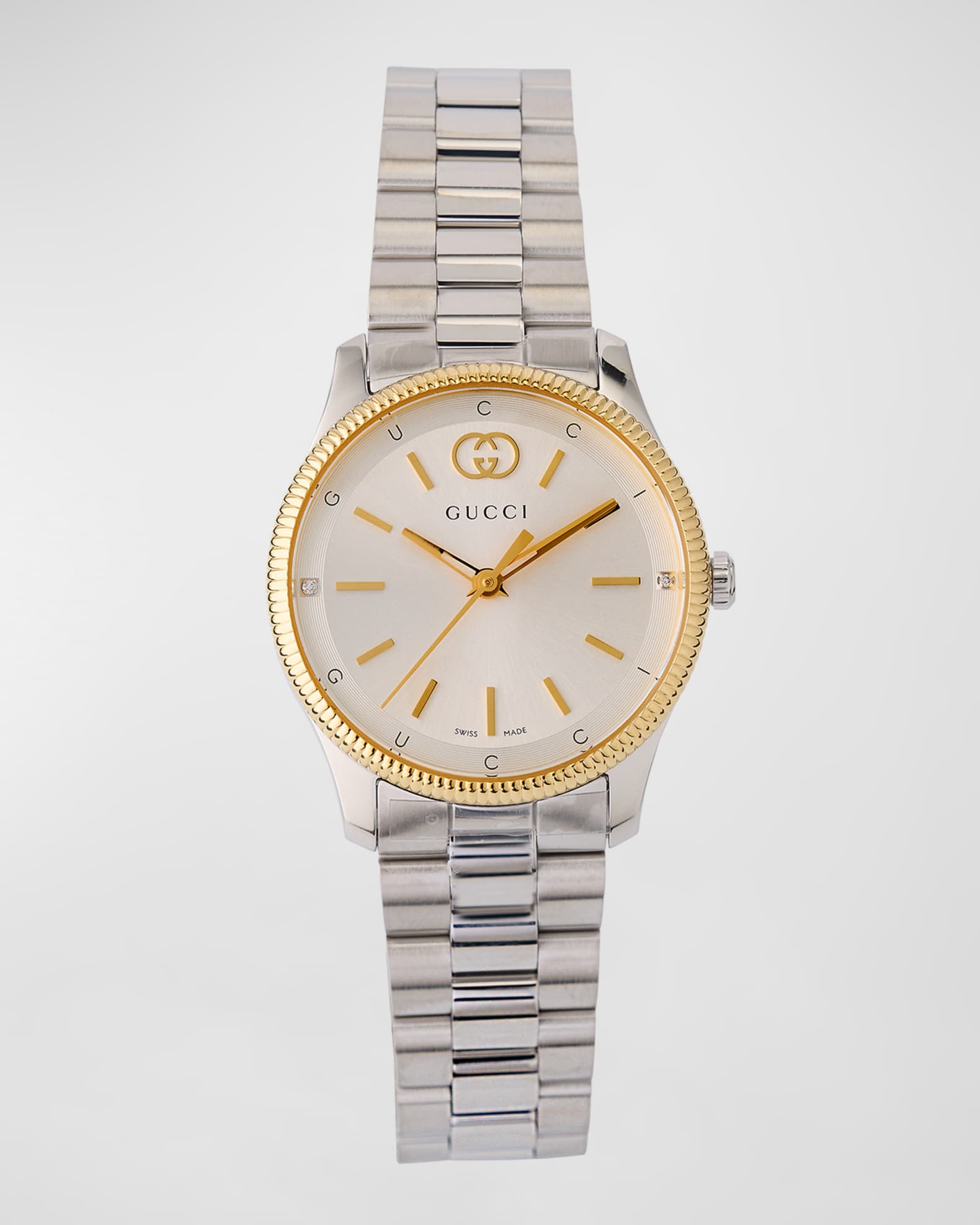 G Timeless Slim Watch with Bracelet Strap Two Tone