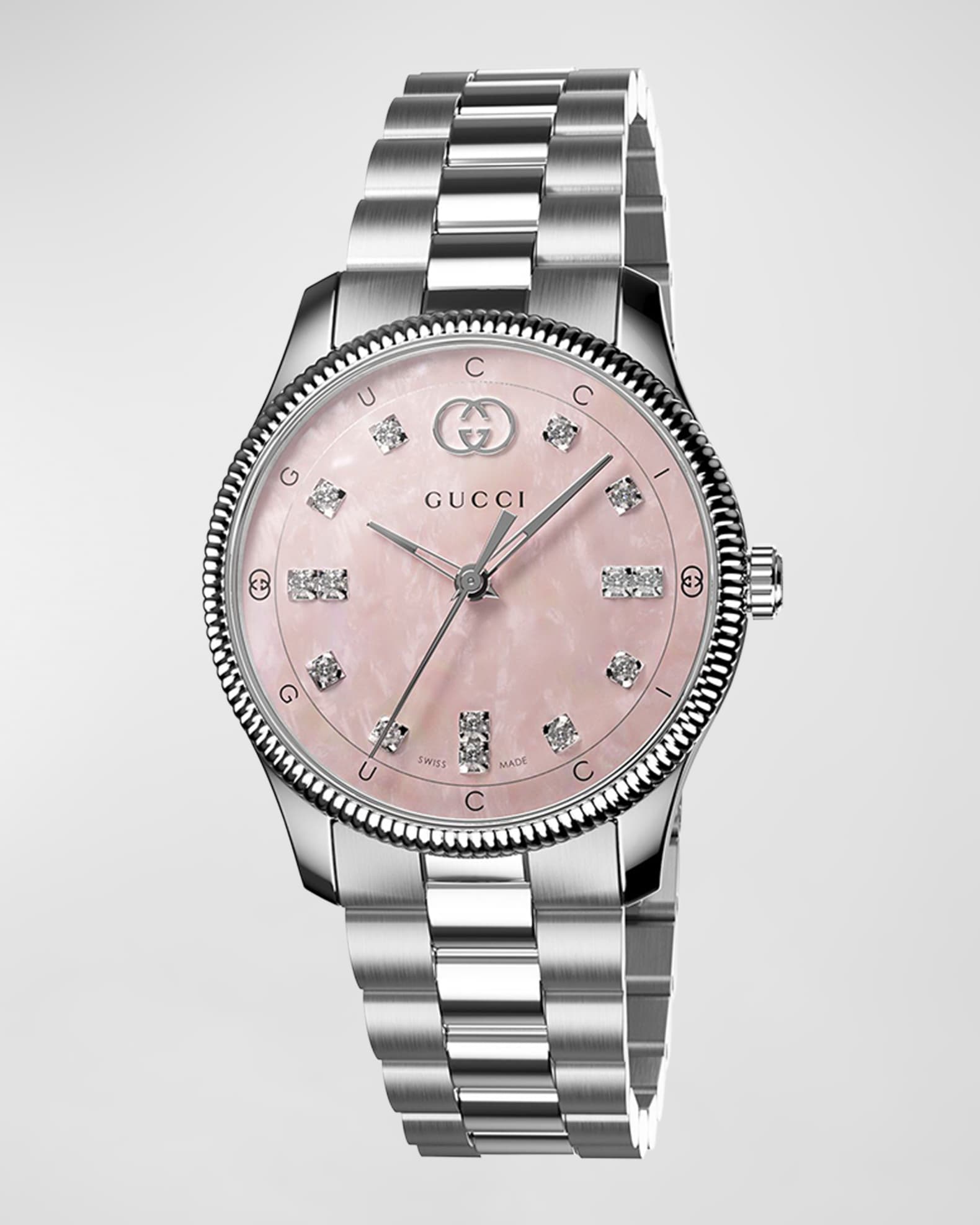 稀少 GUCCI(グッチ) G-Timeless Diamond Ladies Watch Gucci Timeless Diamond 925 Argent Women's Watch in great