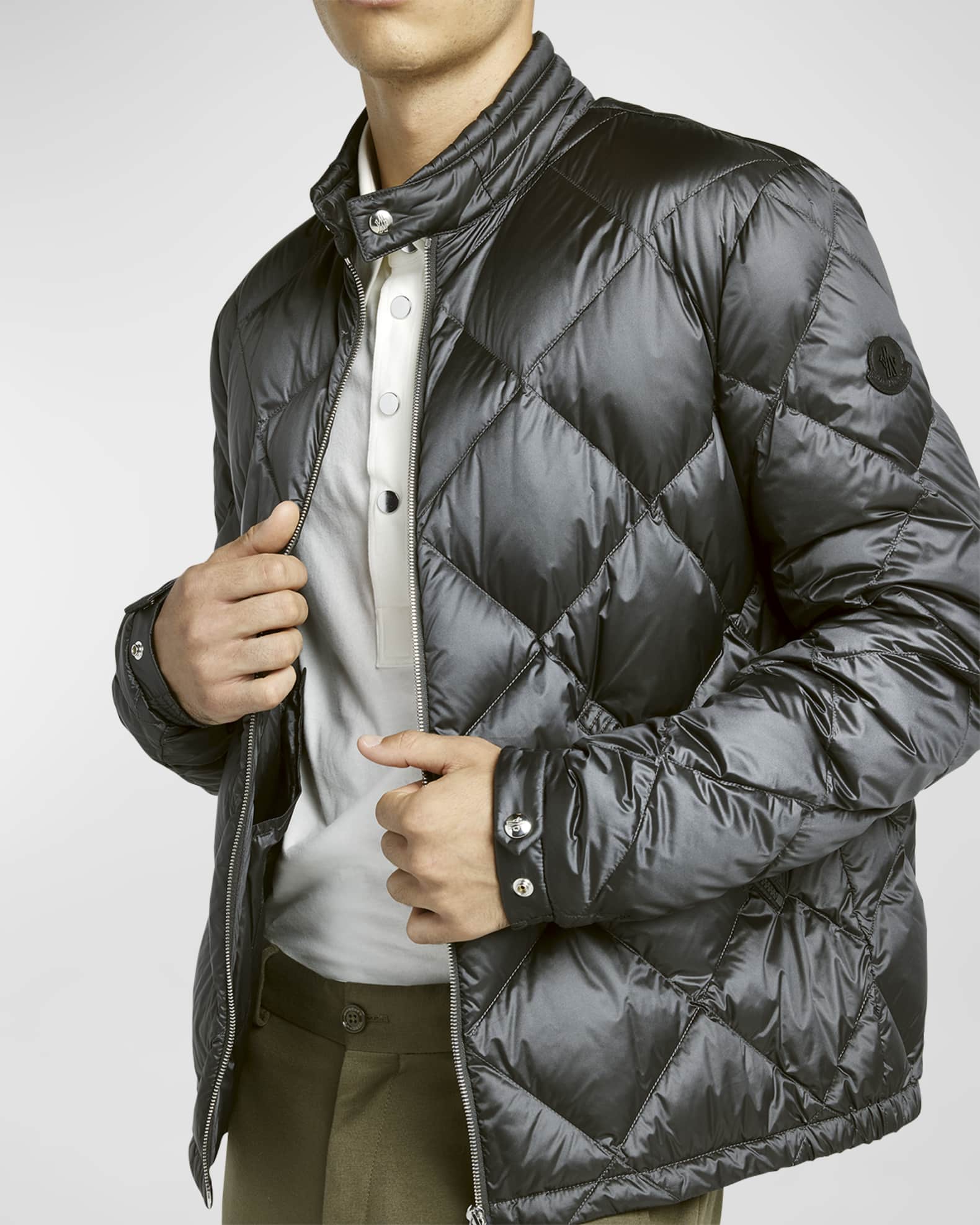 Moncler Men's Asta Diamond Quilted Jacket | Neiman Marcus