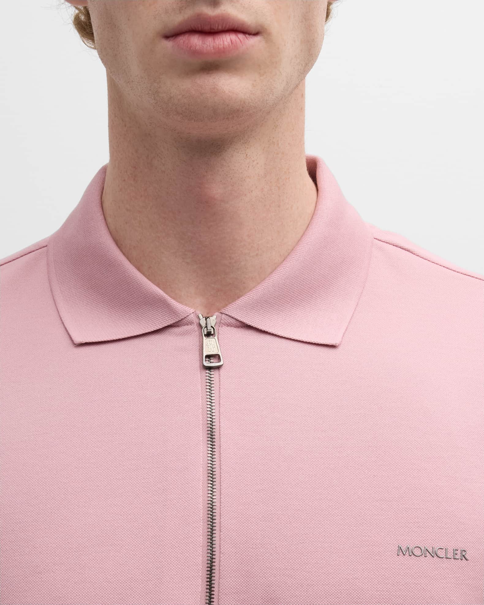 Pink moncler polo on sale