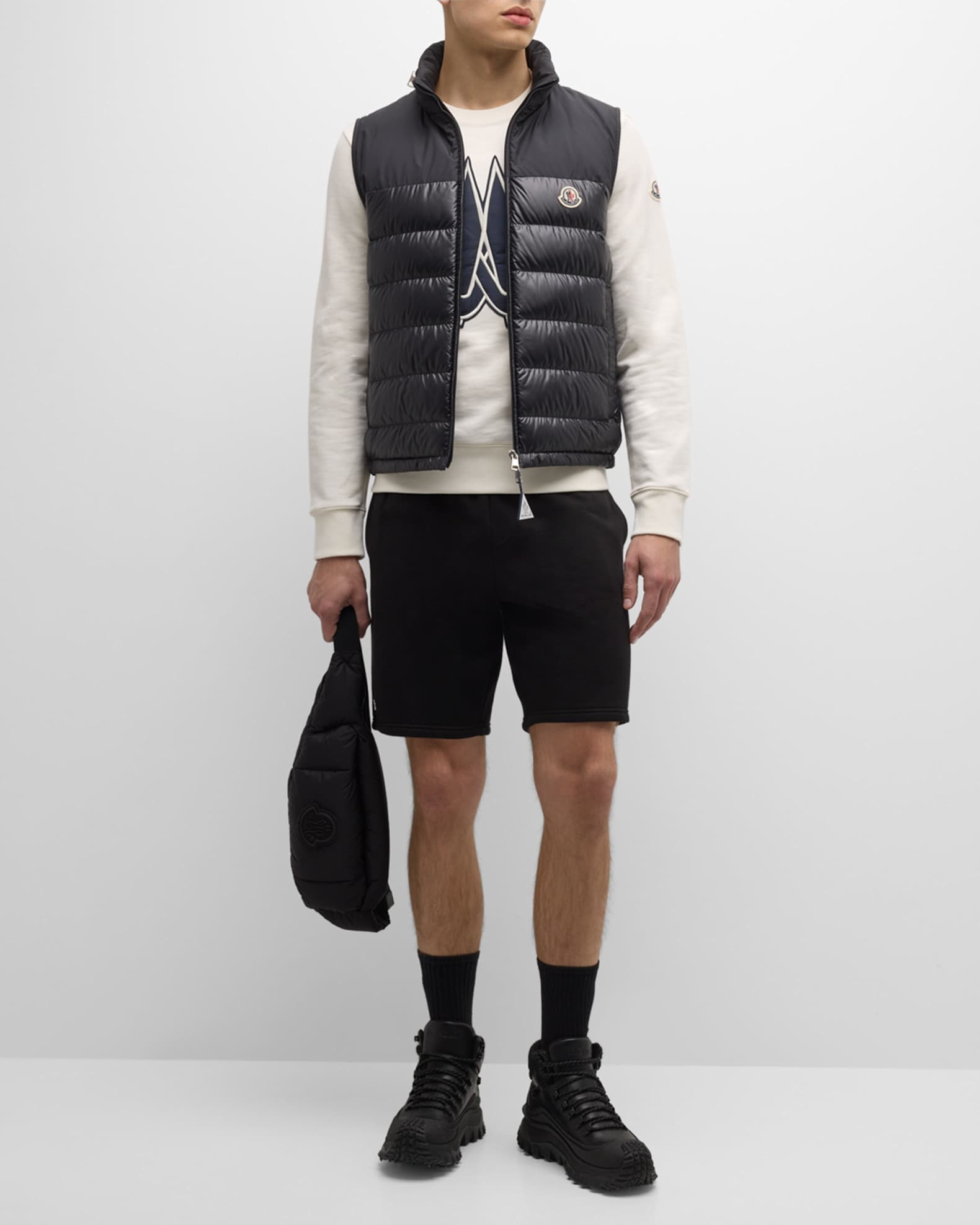 Moncler Men's Cerces Yoked Down Vest | Neiman Marcus